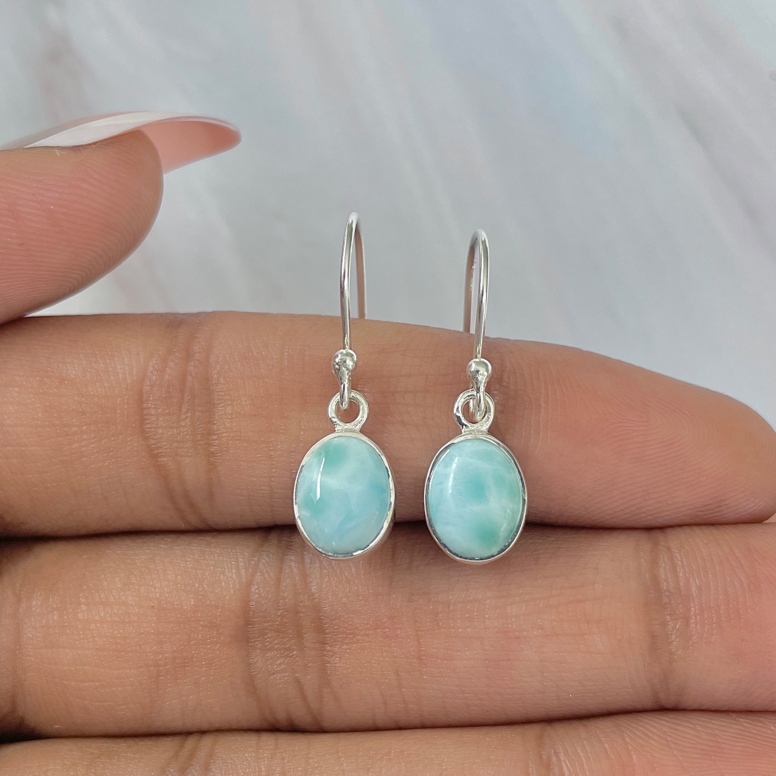 Larimar Earring-(LAR-E-1069.)