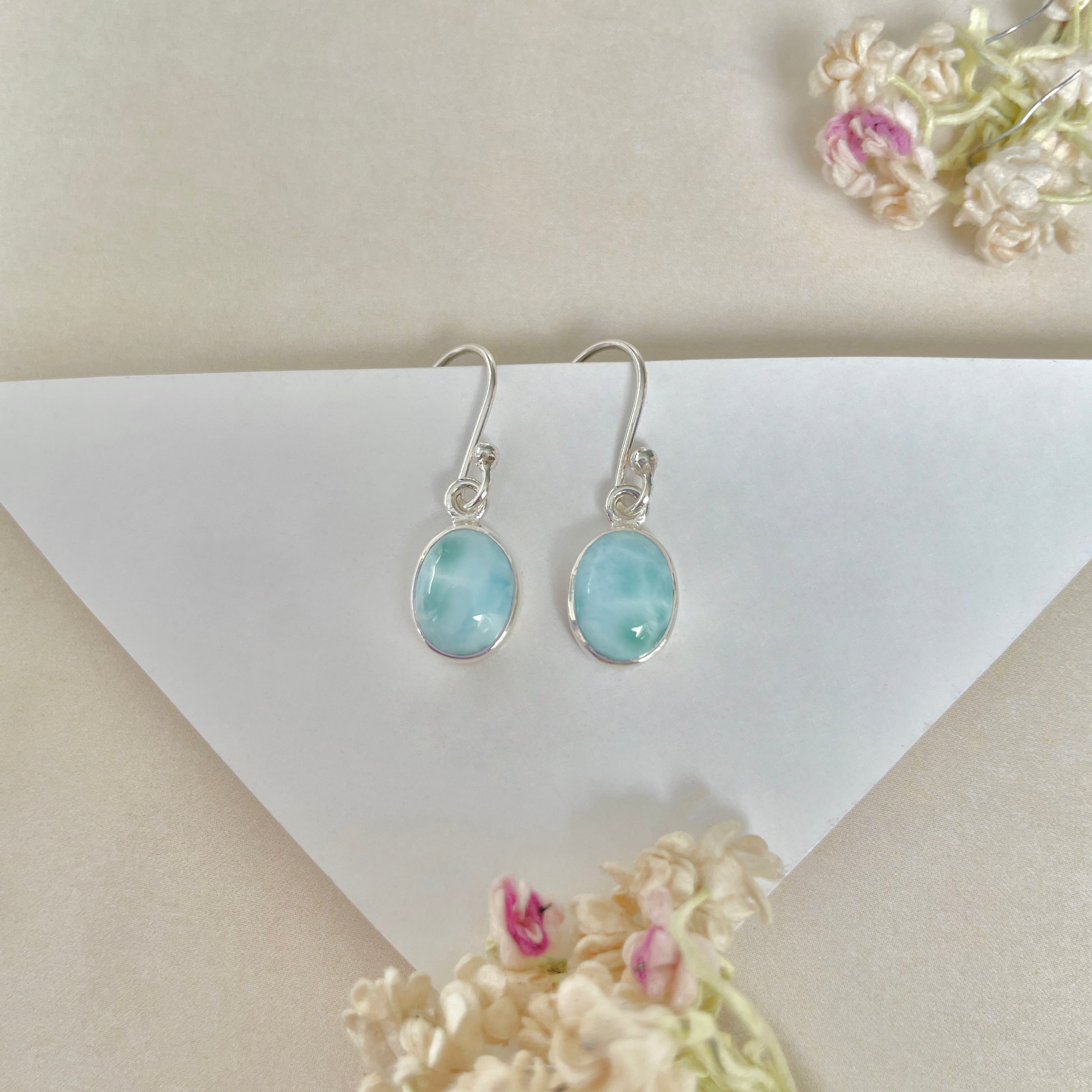 Larimar Earring-(LAR-E-1069.)