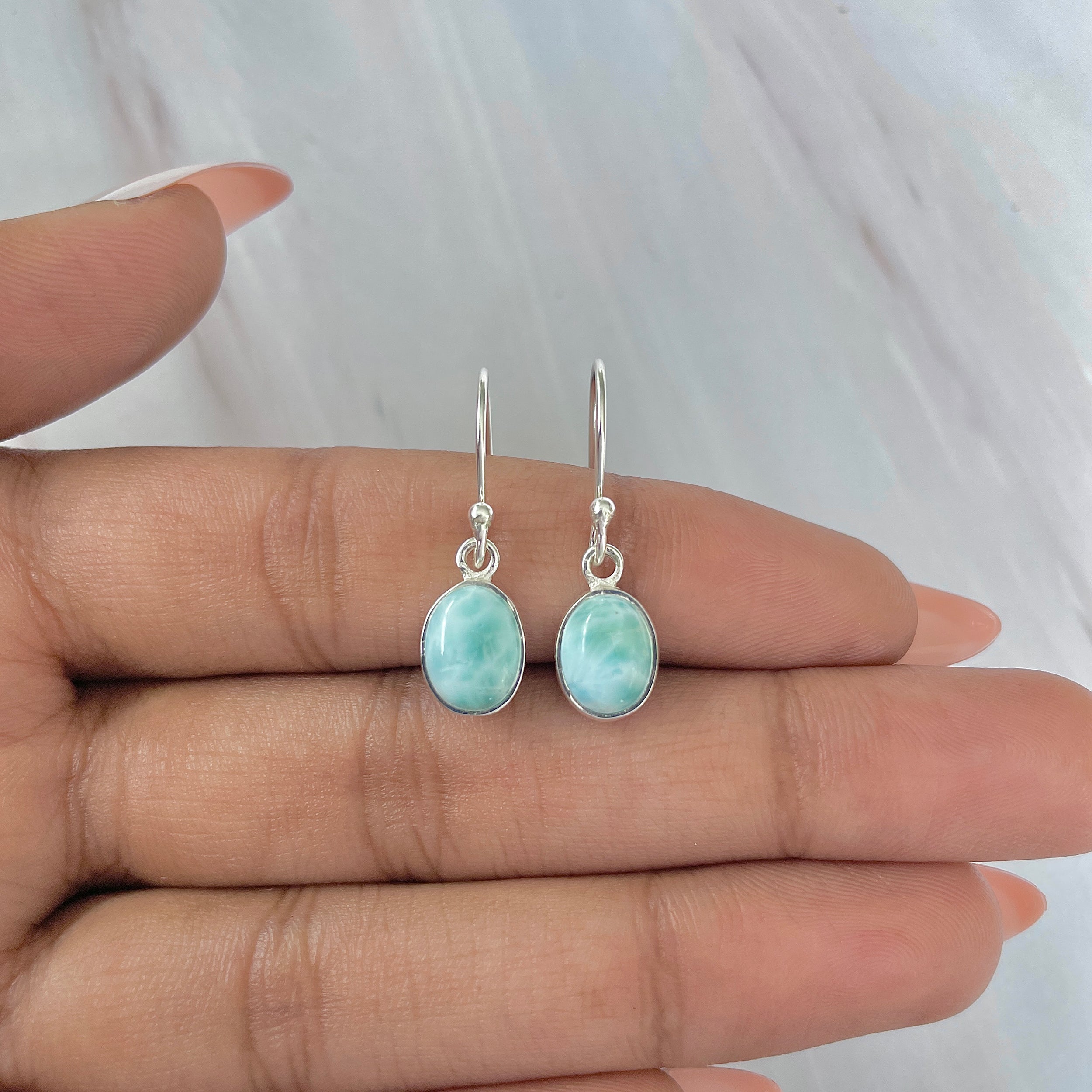 Larimar Earring-(LAR-E-1070.)