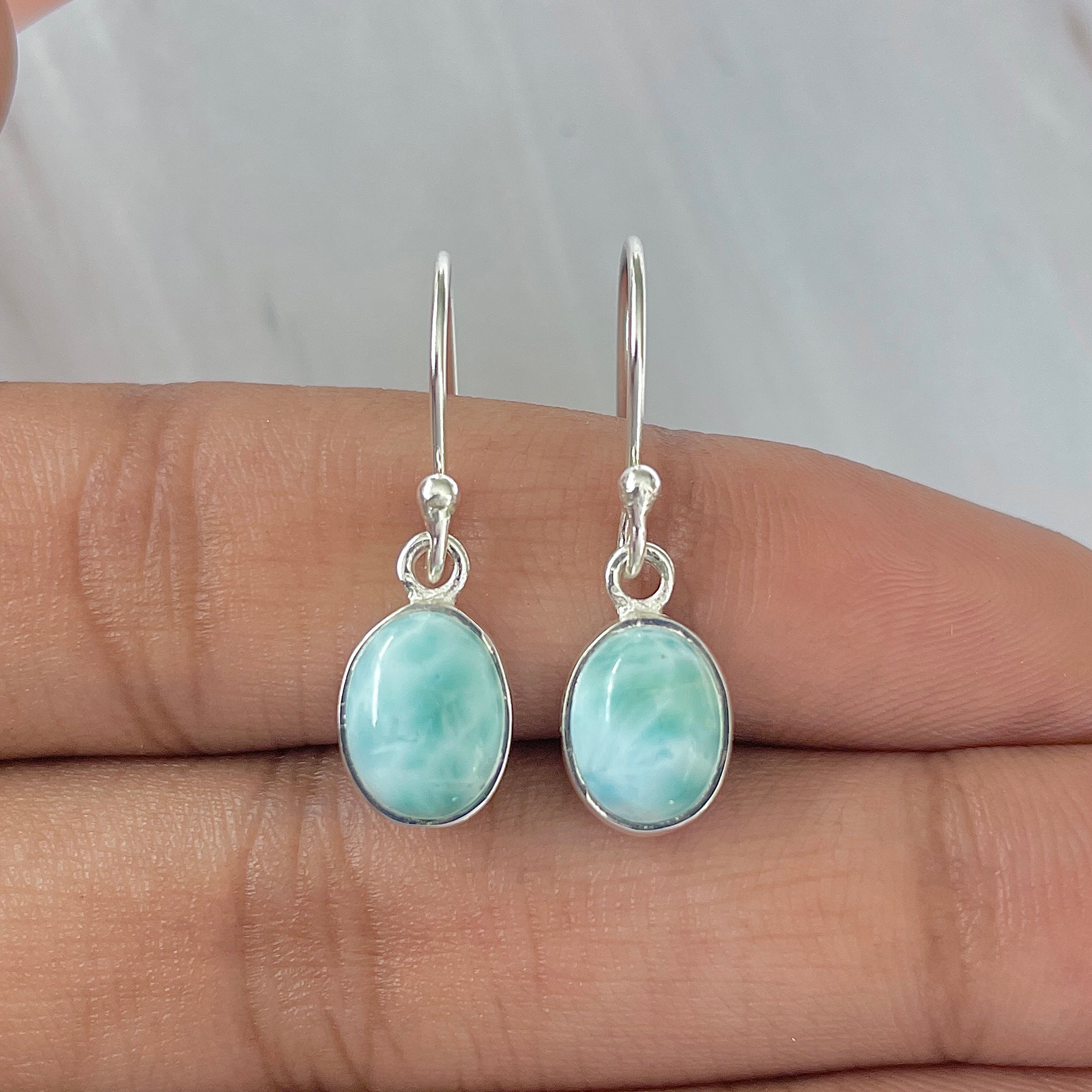 Larimar Earring-(LAR-E-1070.)