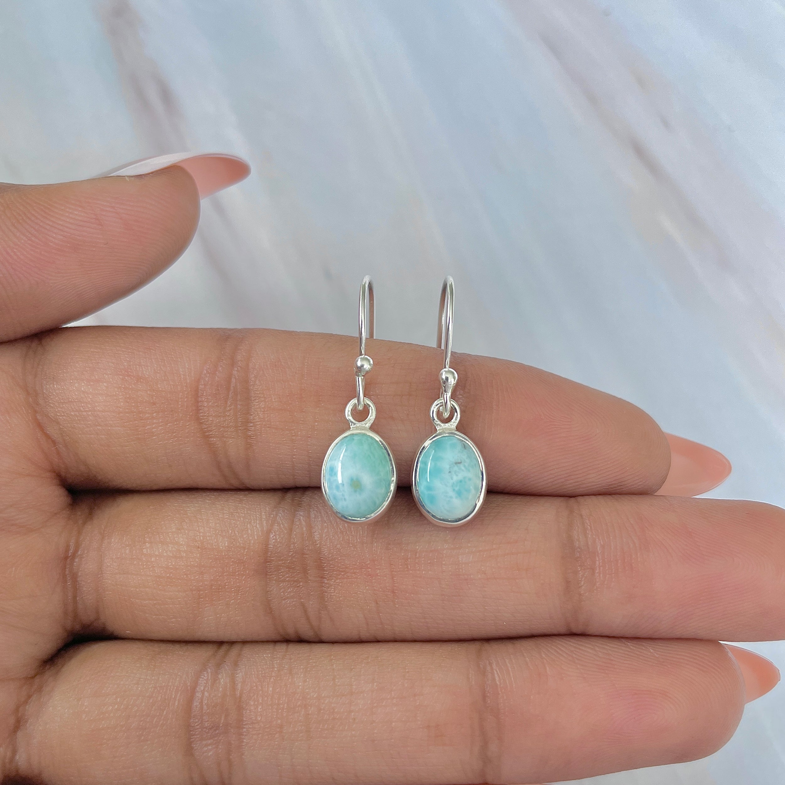 Larimar Earring-(LAR-E-1071.)