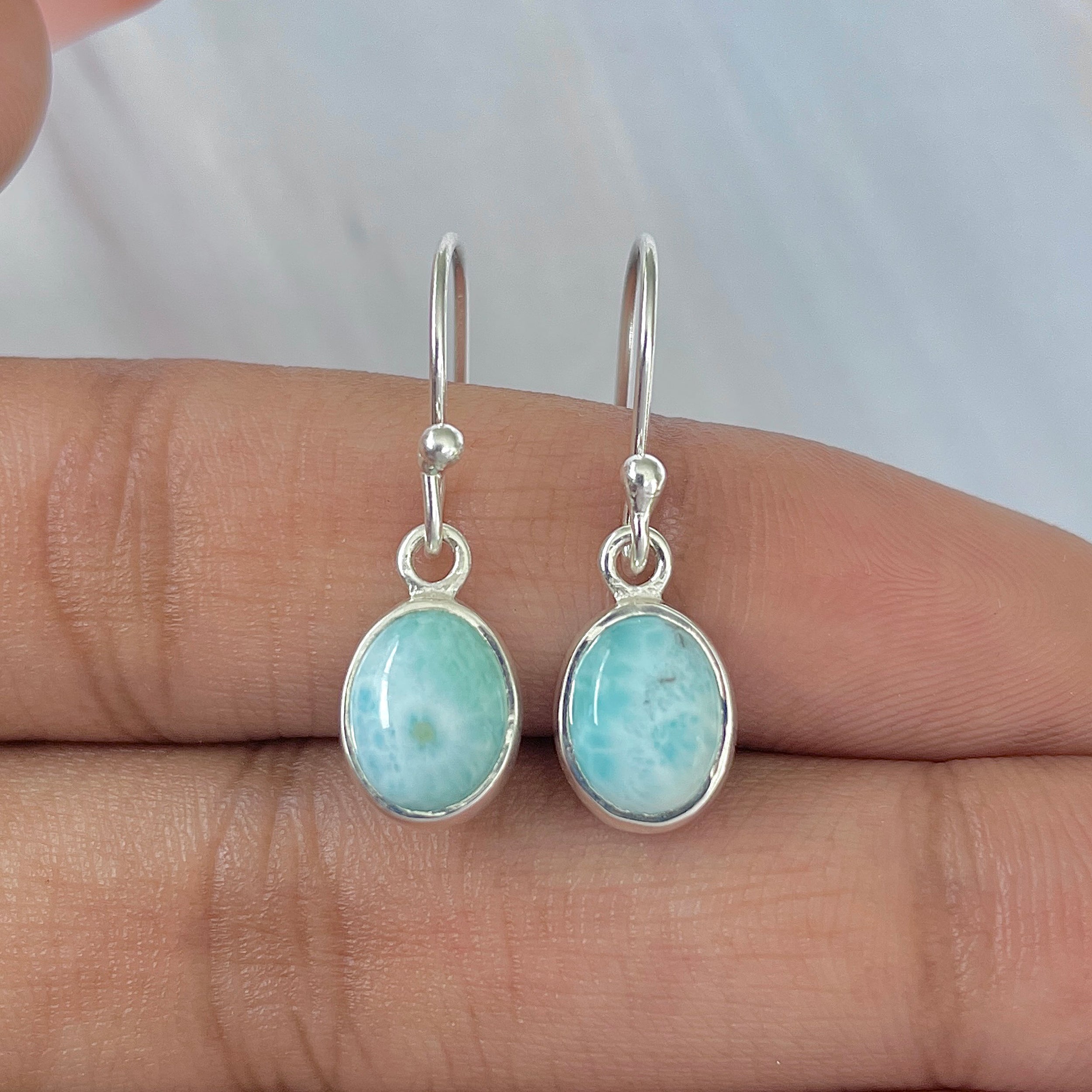 Larimar Earring-(LAR-E-1071.)