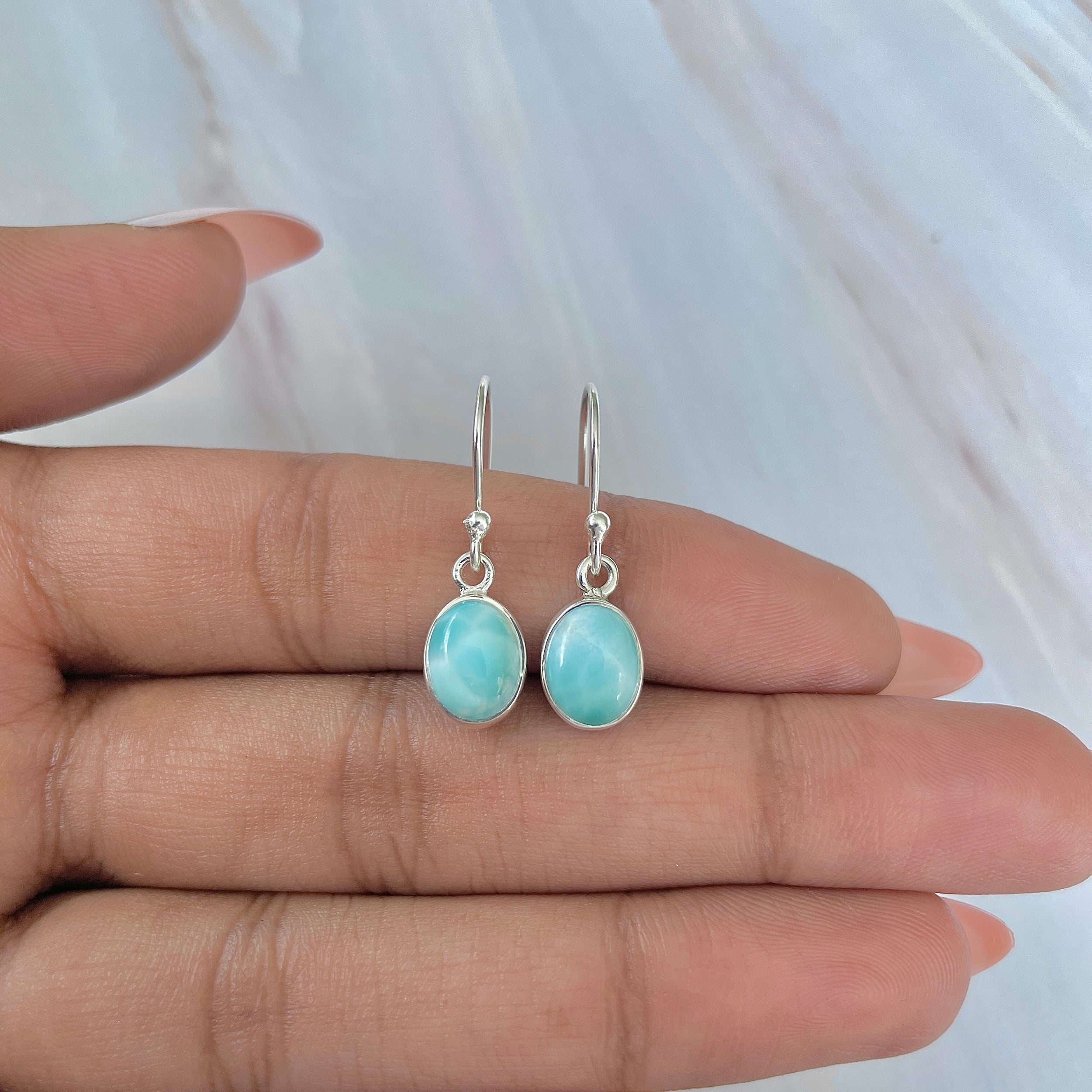 Larimar Earring-(LAR-E-1072.)