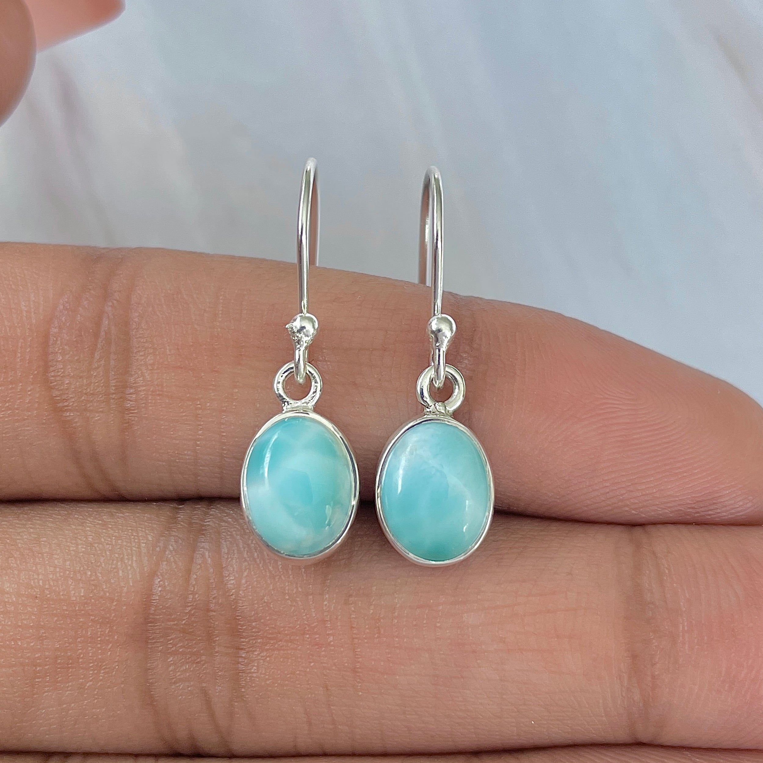 Larimar Earring-(LAR-E-1072.)