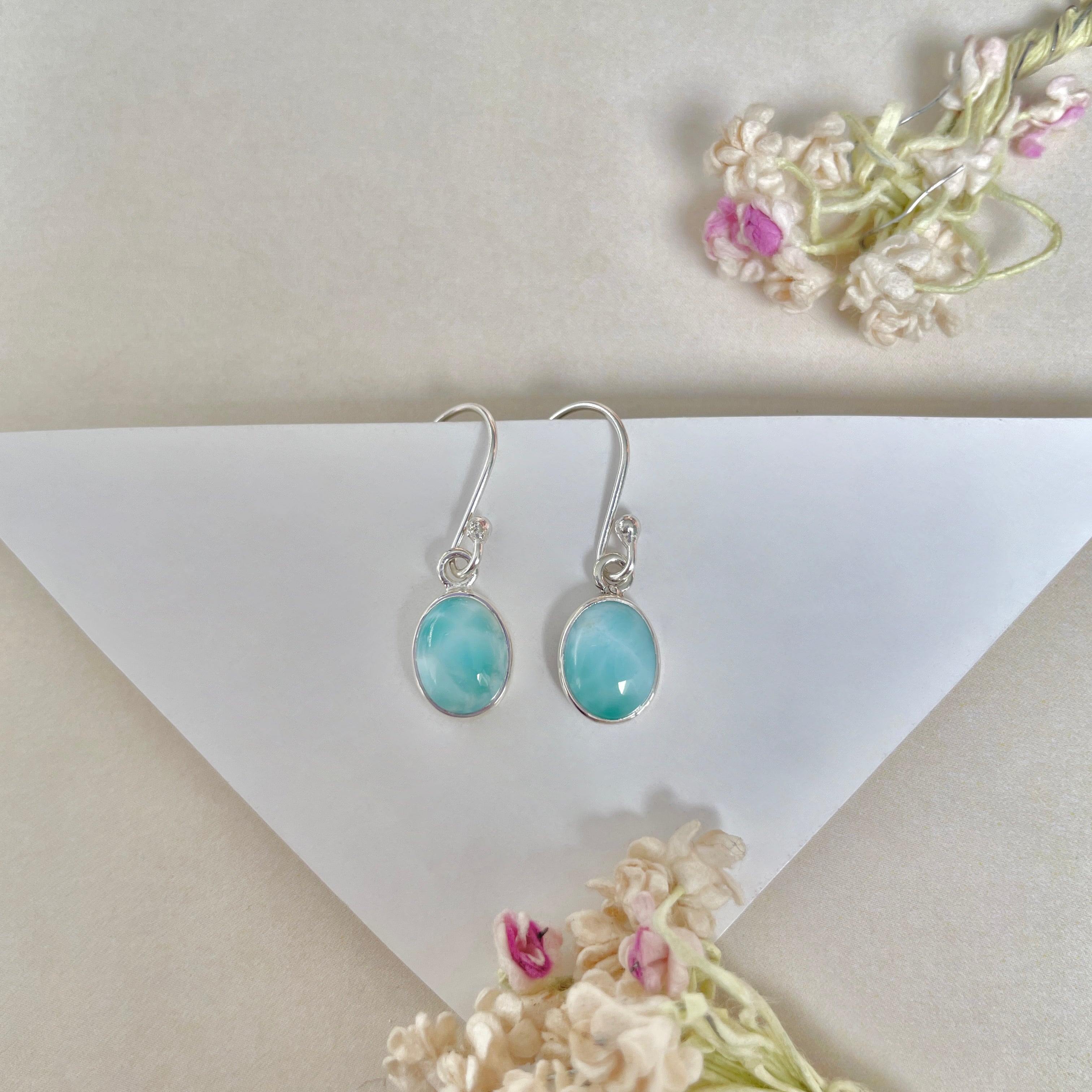 Larimar Earring-(LAR-E-1072.)