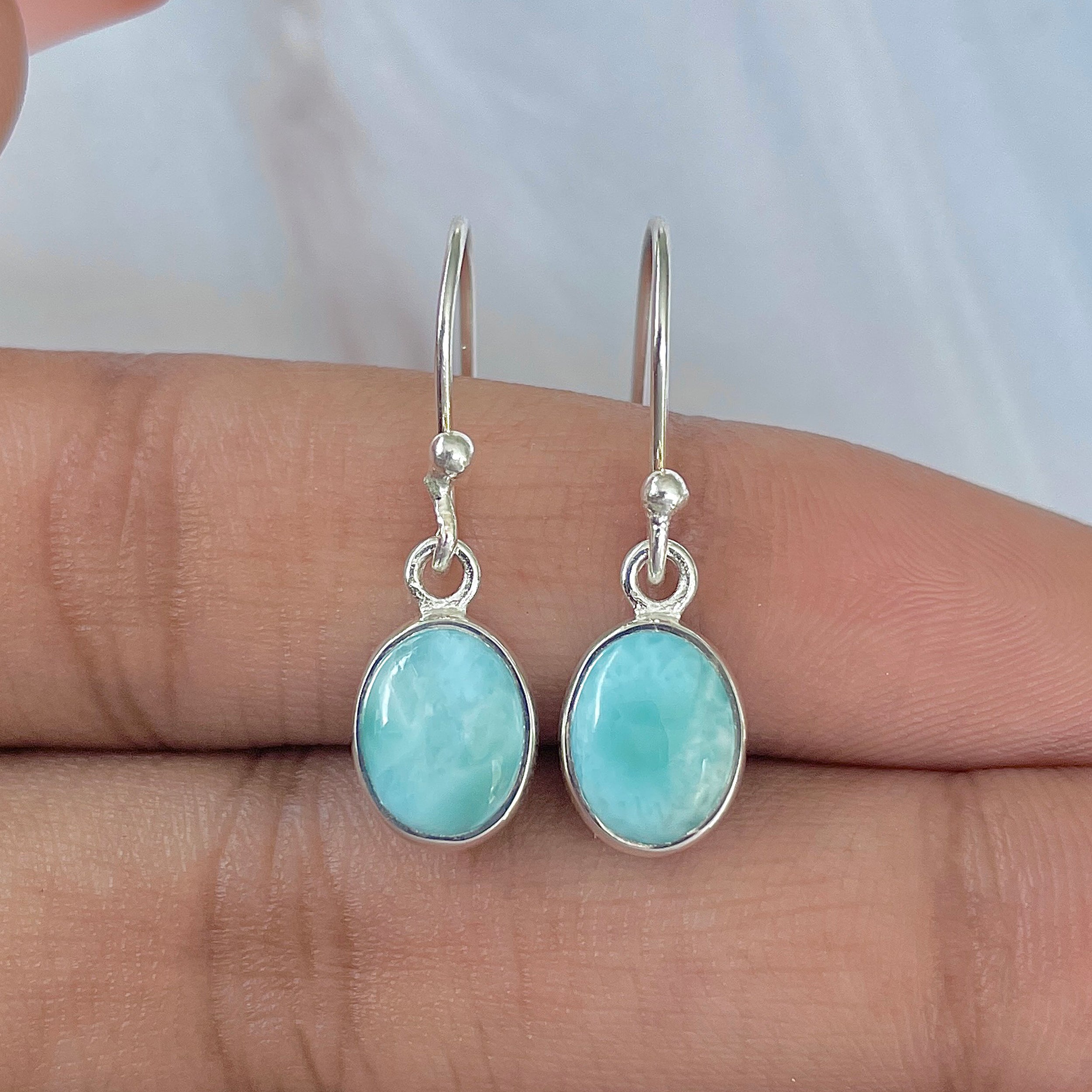 Larimar Earring-(LAR-E-1074.)