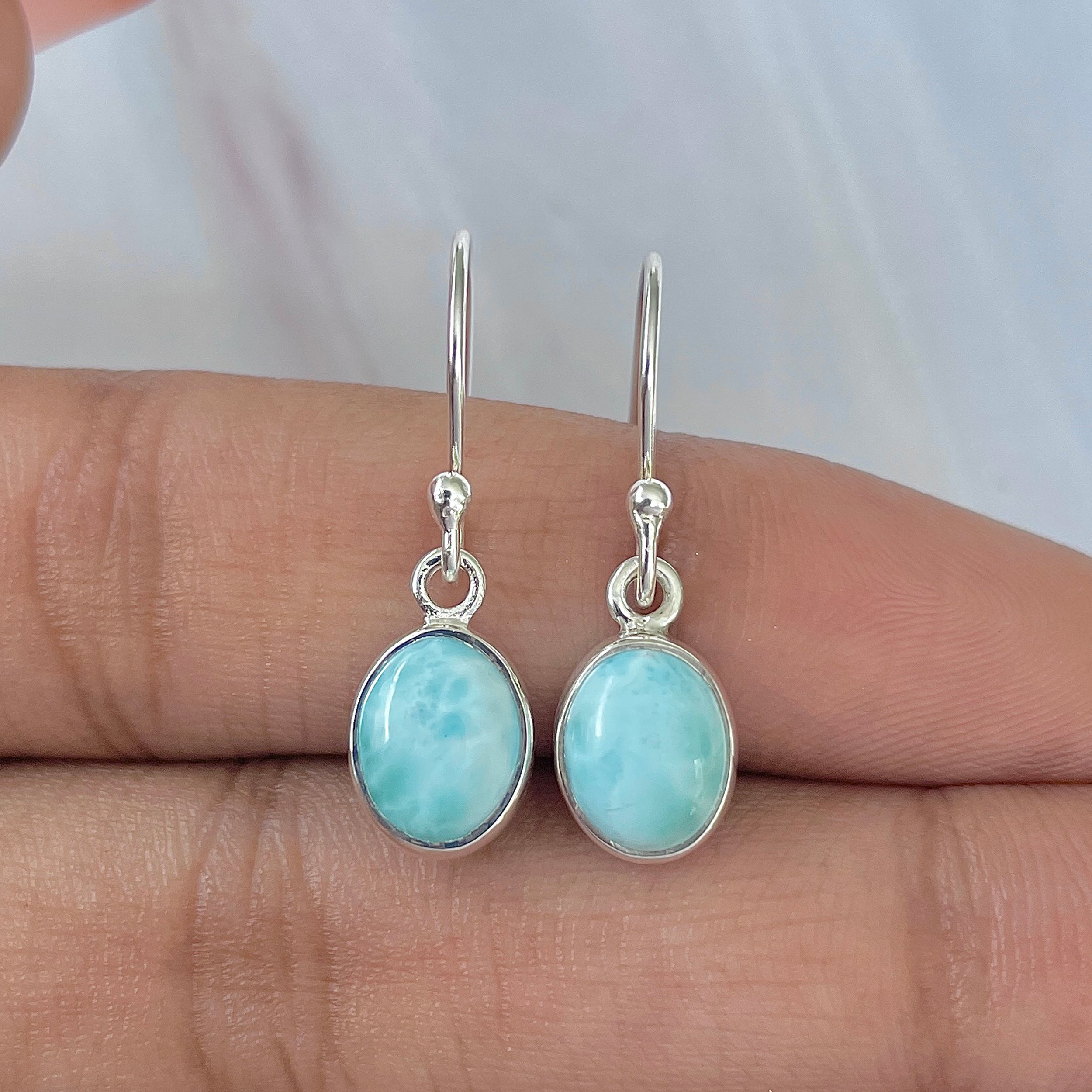 Larimar Earring-(LAR-E-1075.)