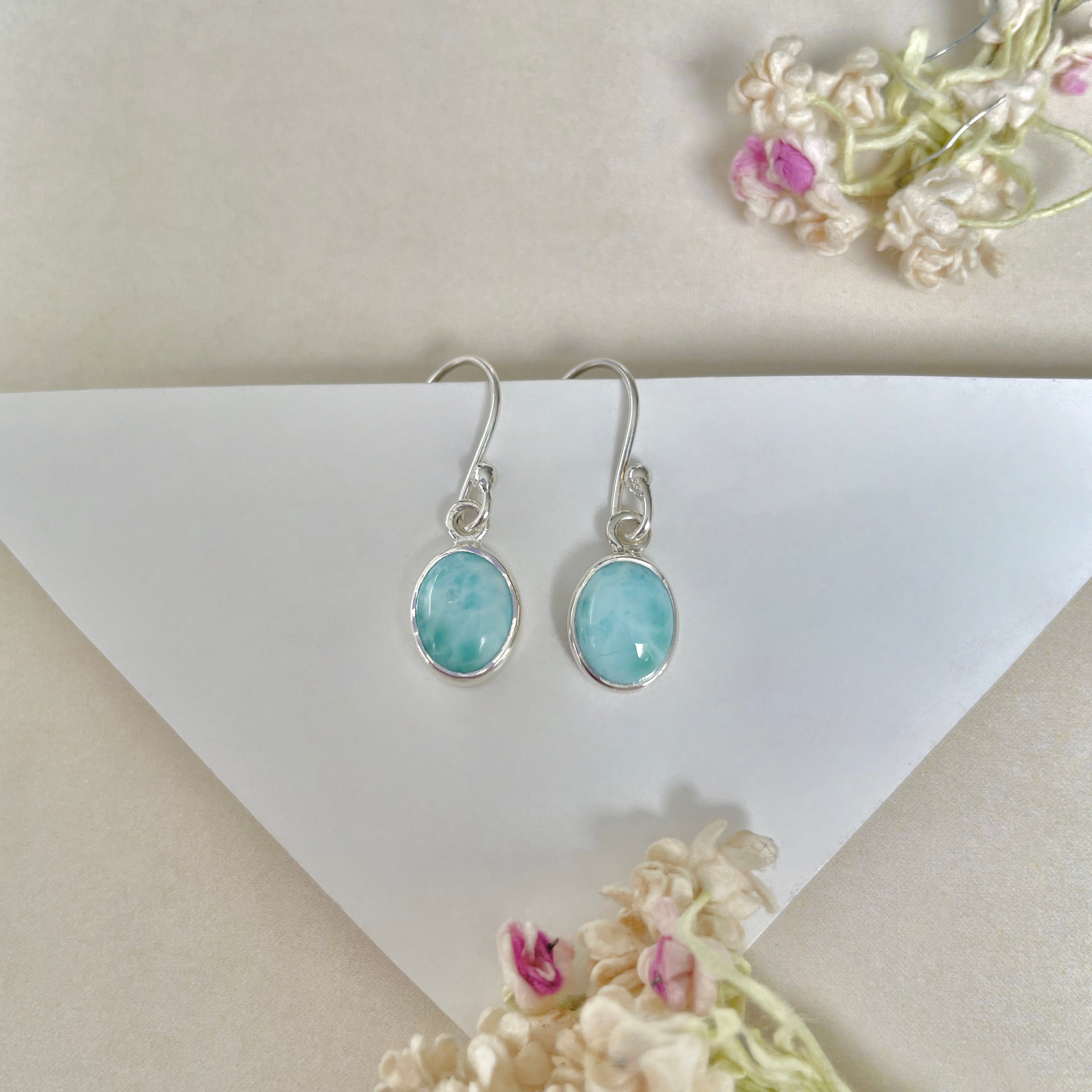 Larimar Earring-(LAR-E-1075.)