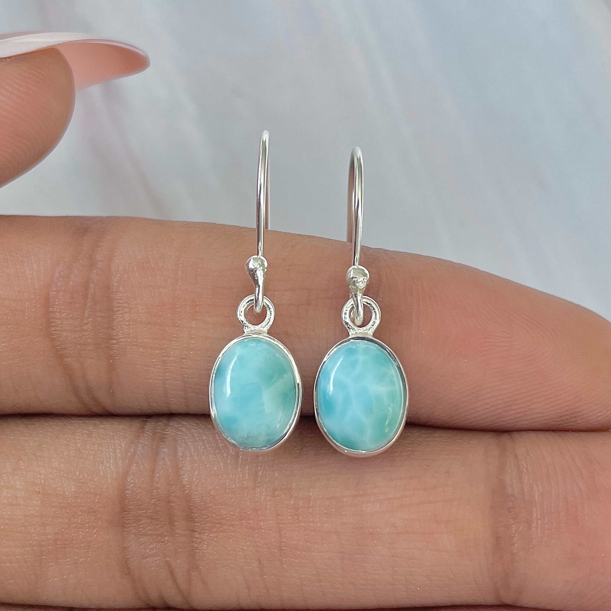 Larimar Earring-(LAR-E-1077.)