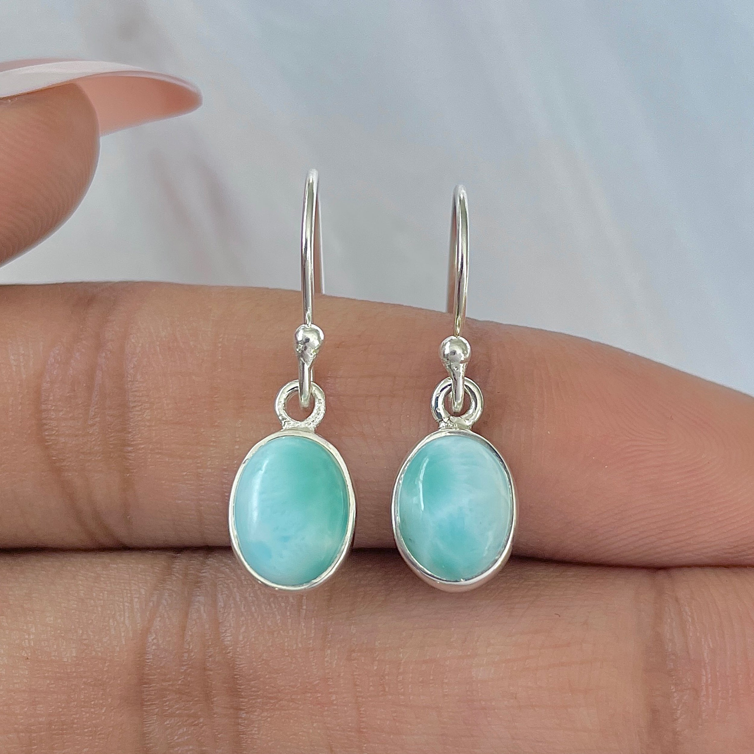 Larimar Earring-(LAR-E-1078.)