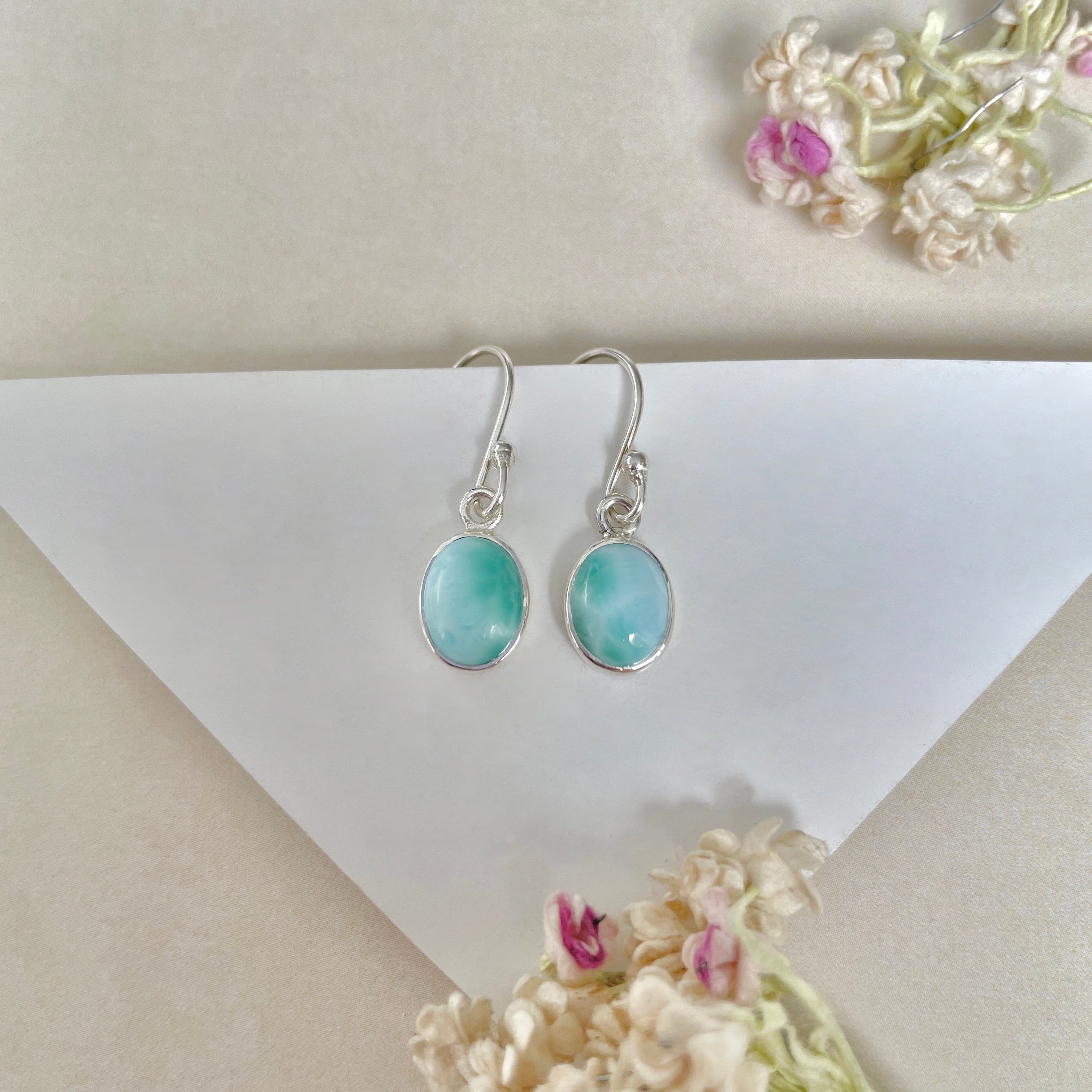 Larimar Earring-(LAR-E-1078.)