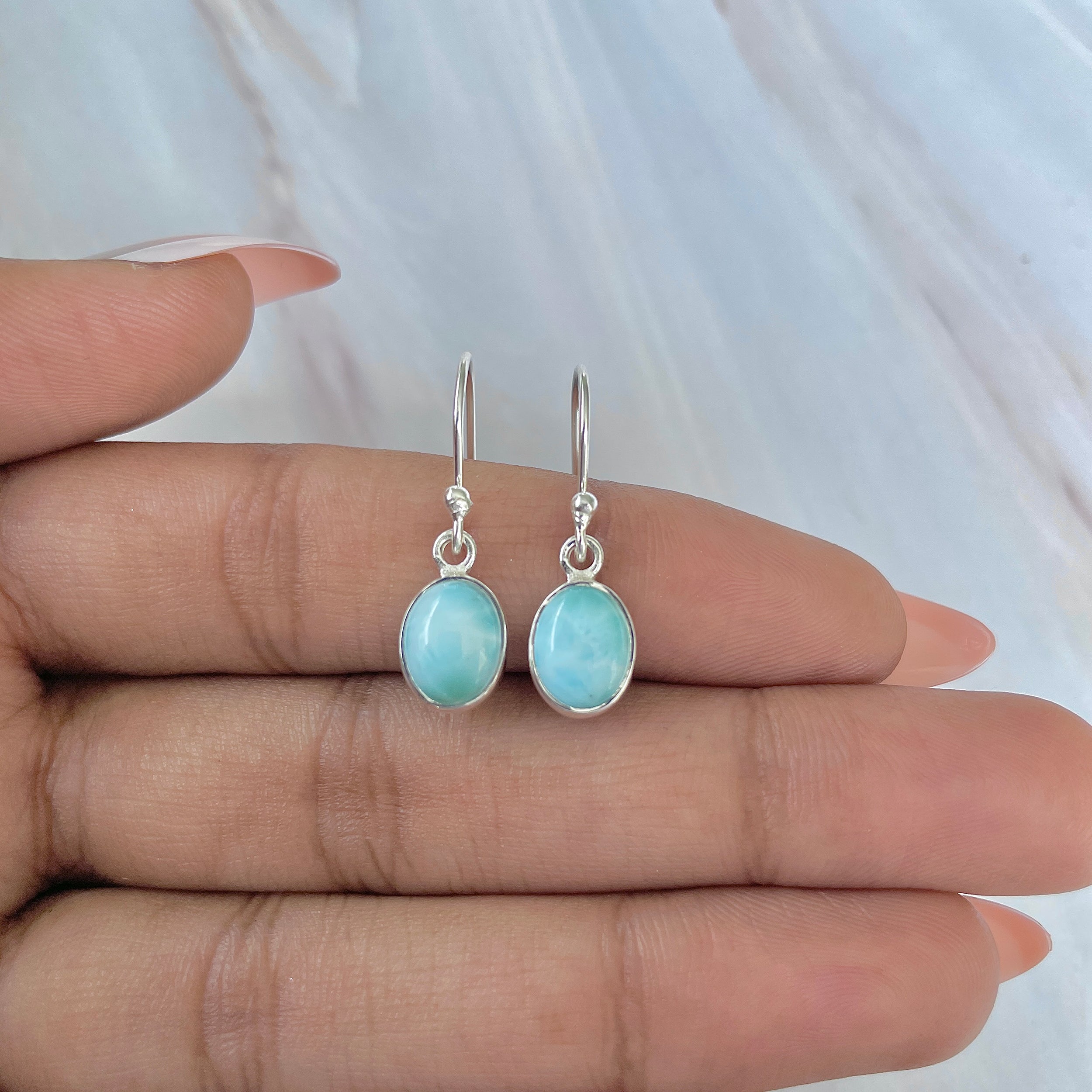 Larimar Earring-(LAR-E-1079.)