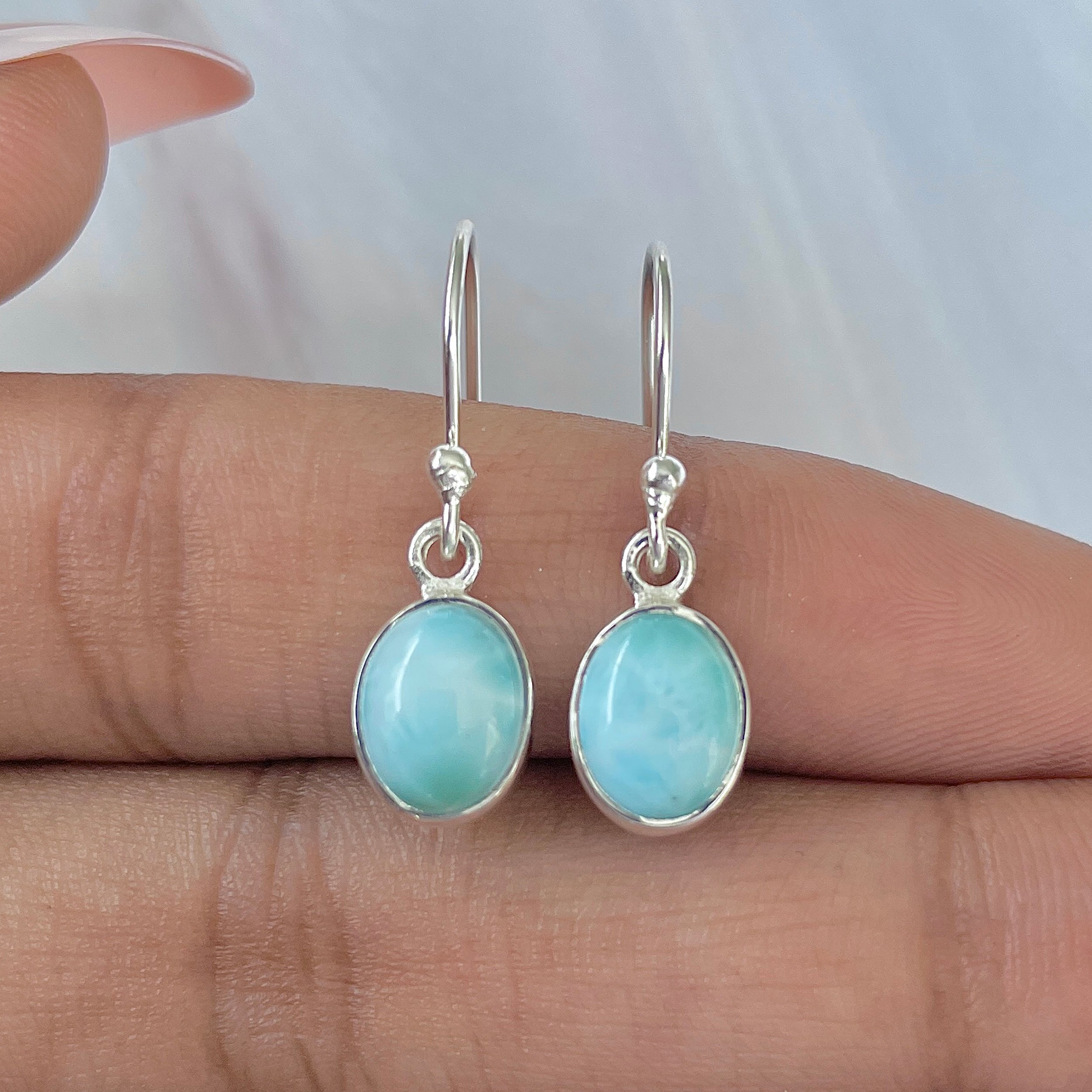 Larimar Earring-(LAR-E-1079.)