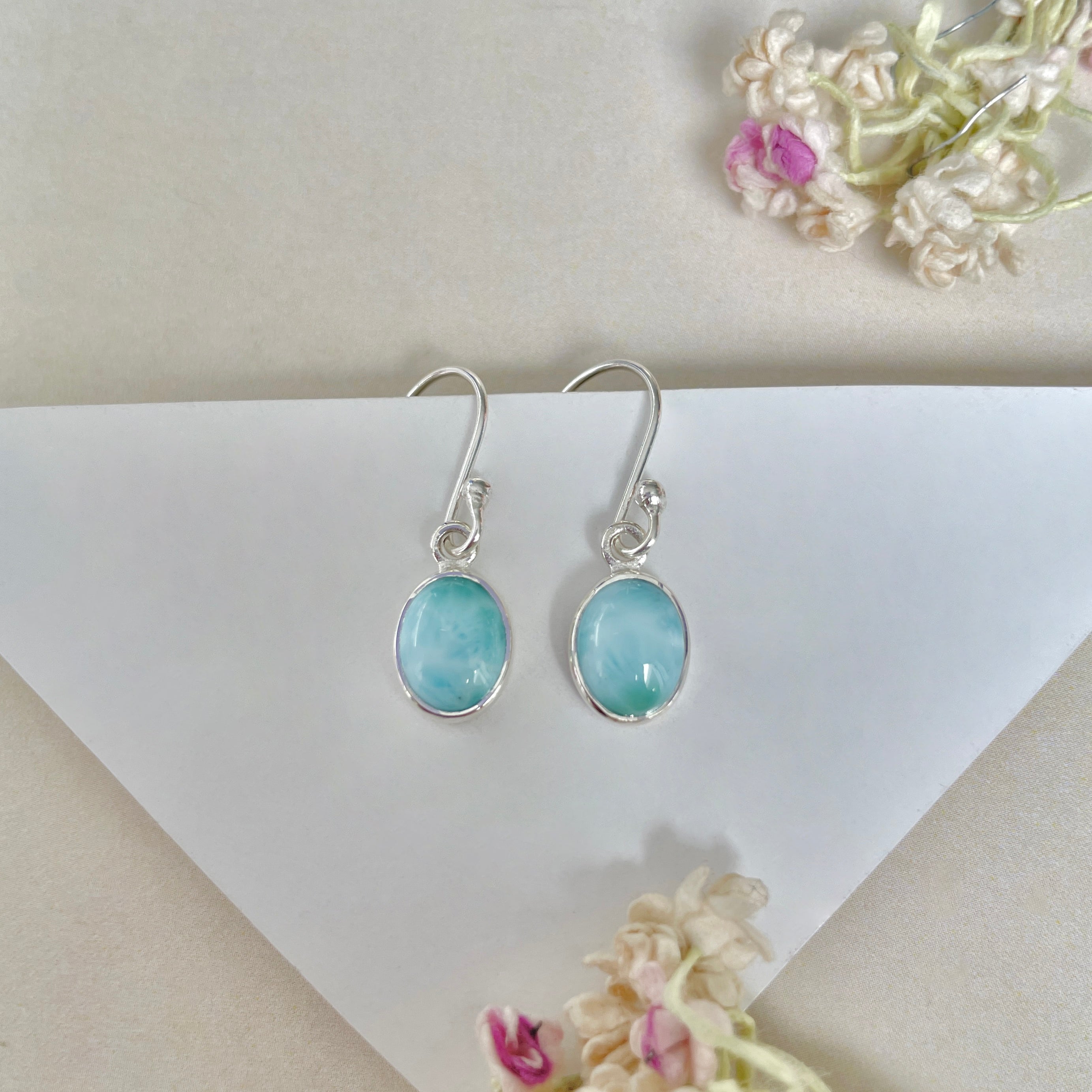 Larimar Earring-(LAR-E-1079.)