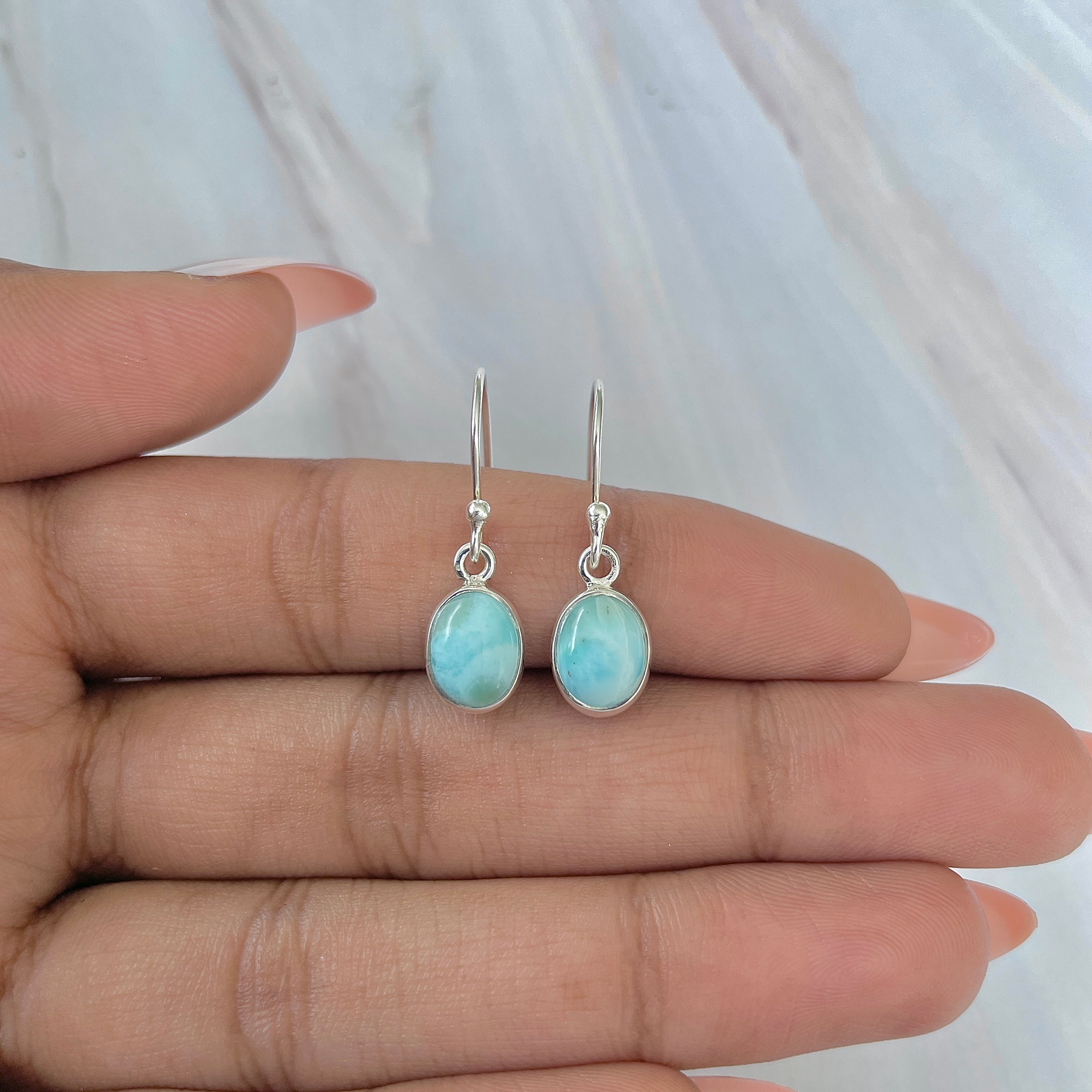 Larimar Earring-(LAR-E-1080.)