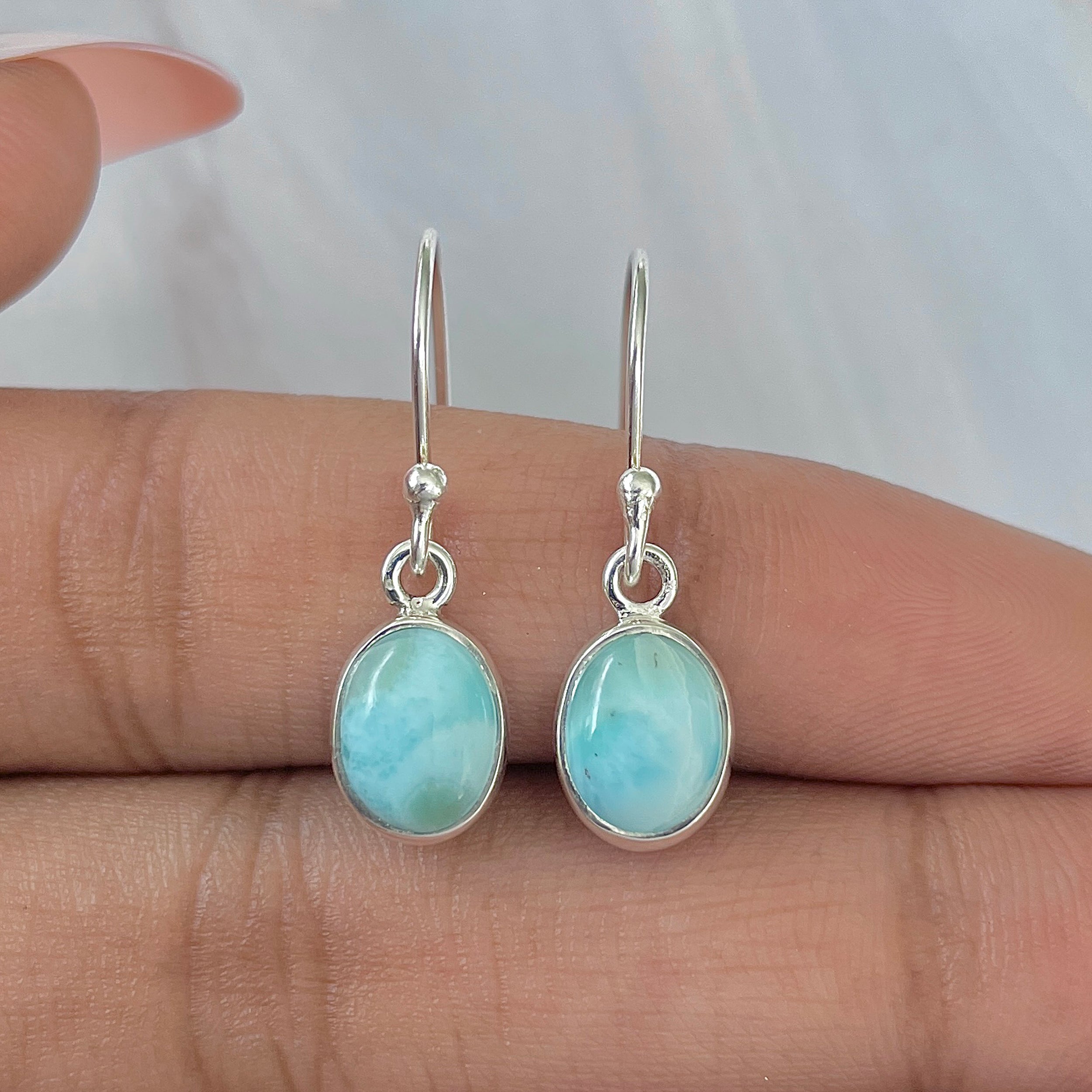 Larimar Earring-(LAR-E-1080.)