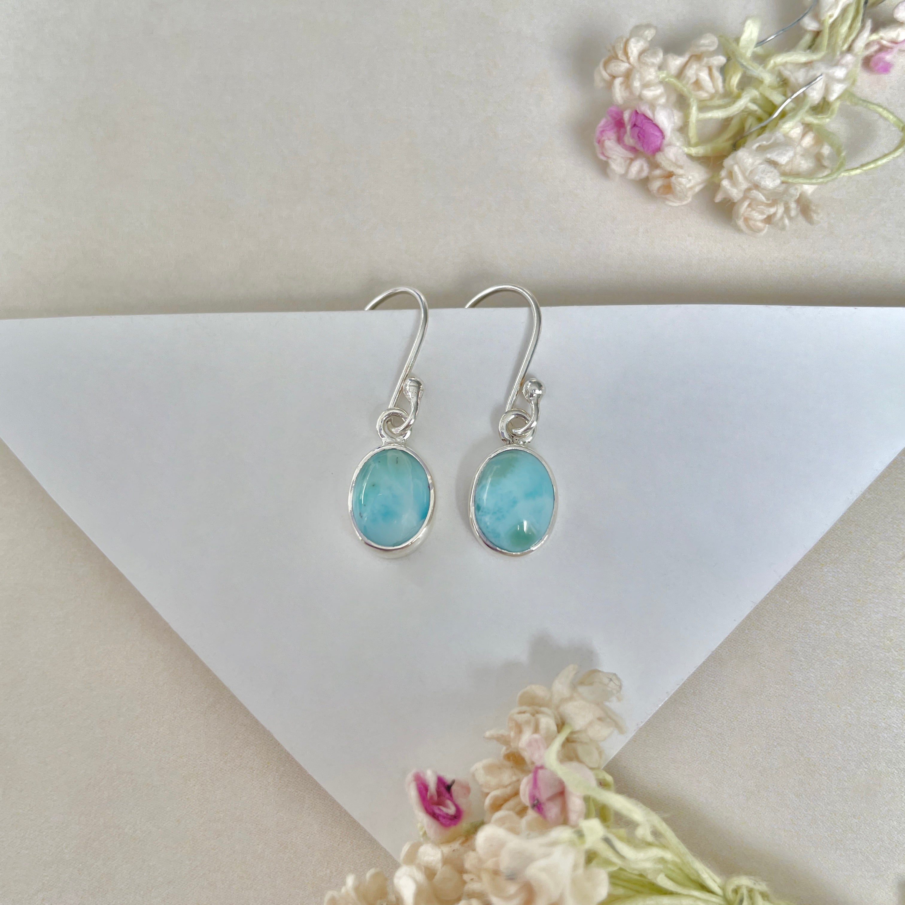 Larimar Earring-(LAR-E-1080.)