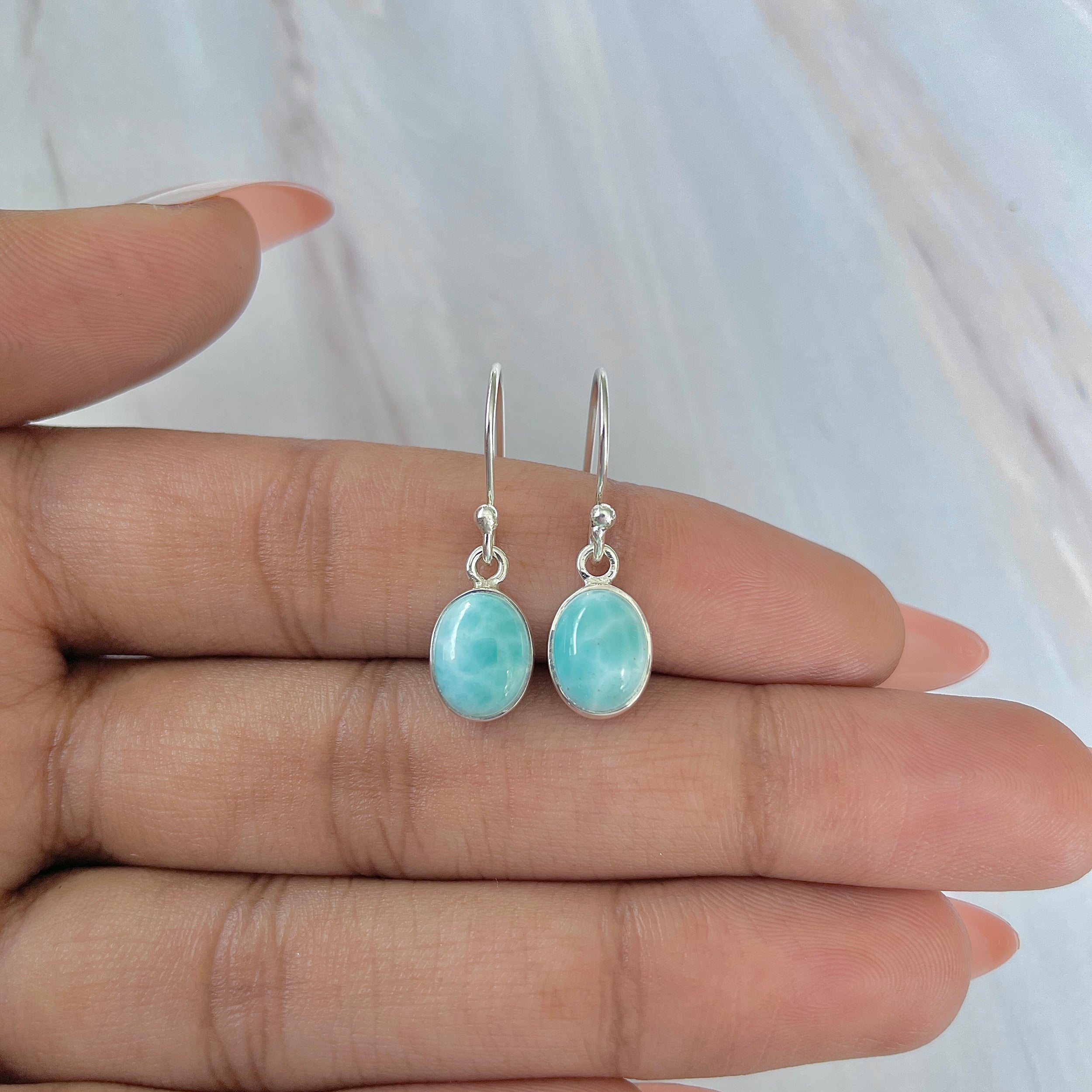 Larimar Earring-(LAR-E-1081.)