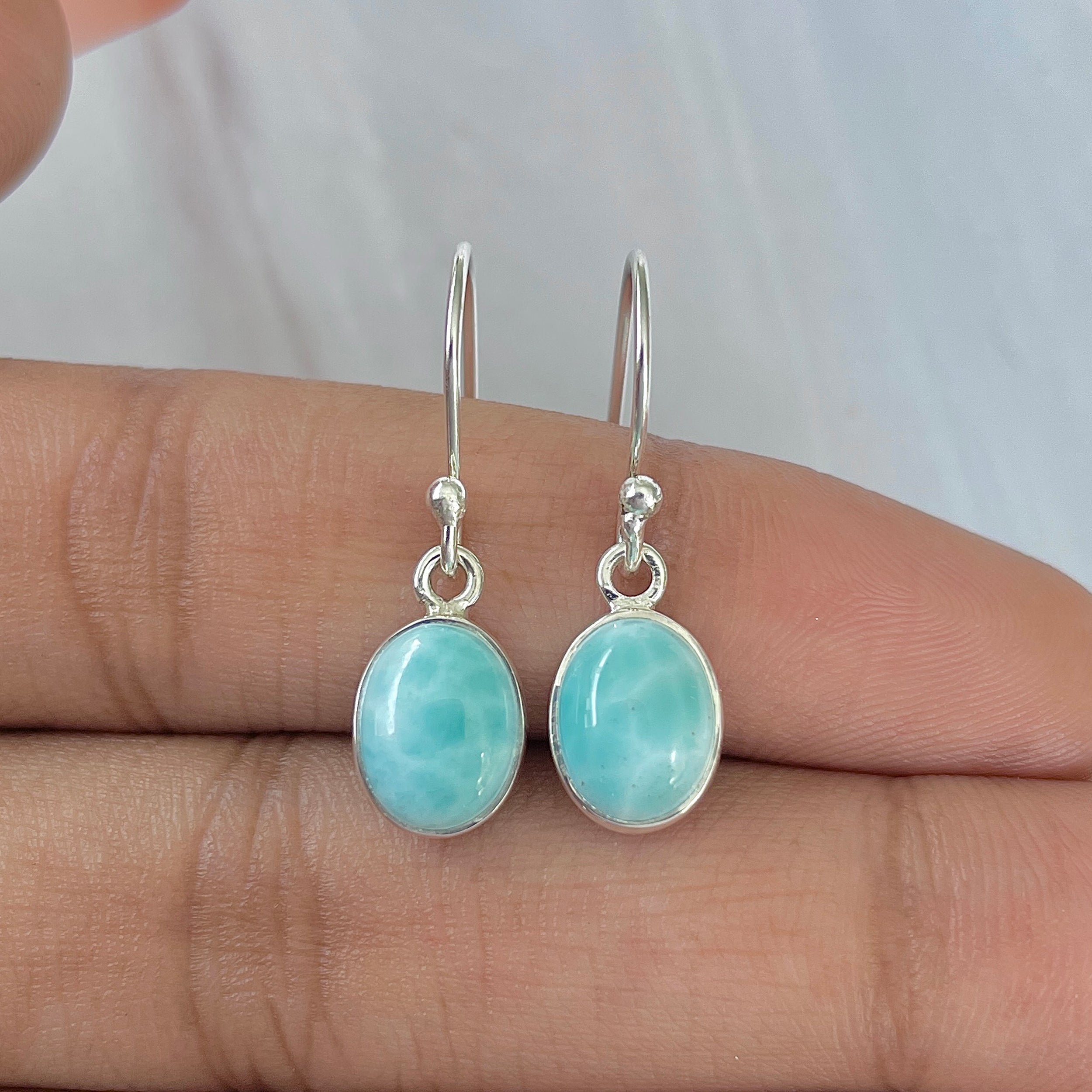 Larimar Earring-(LAR-E-1081.)