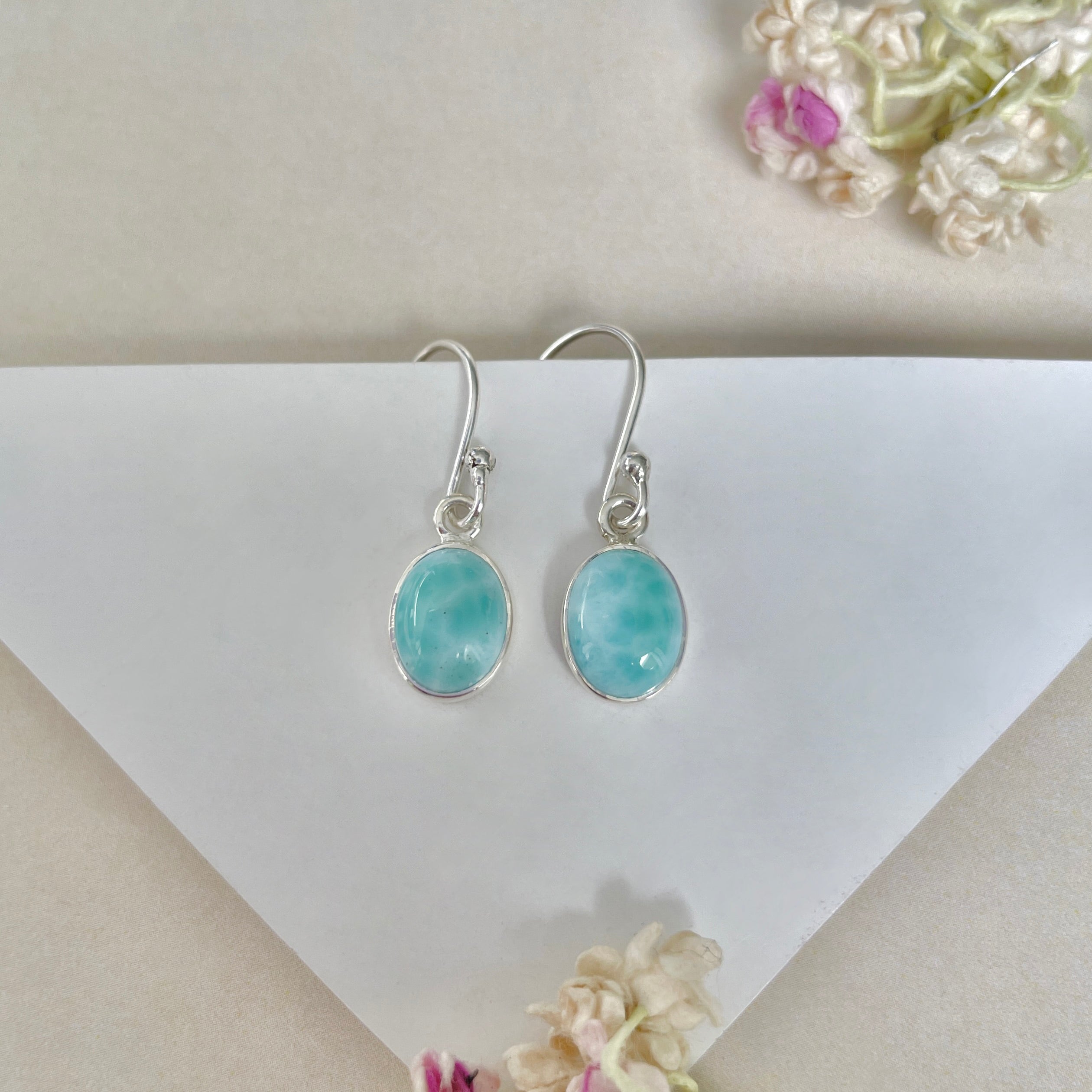 Larimar Earring-(LAR-E-1081.)