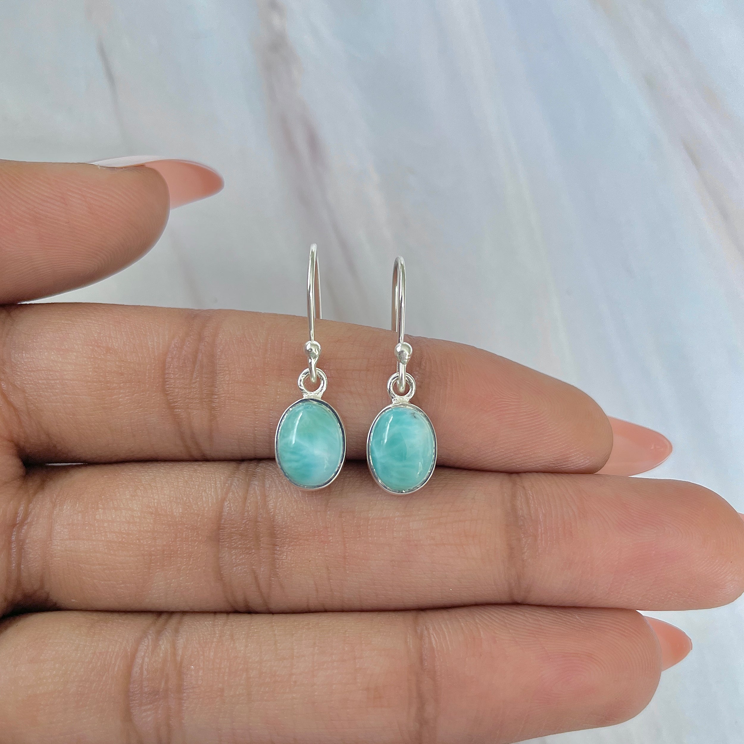 Larimar Earring-(LAR-E-1082.)