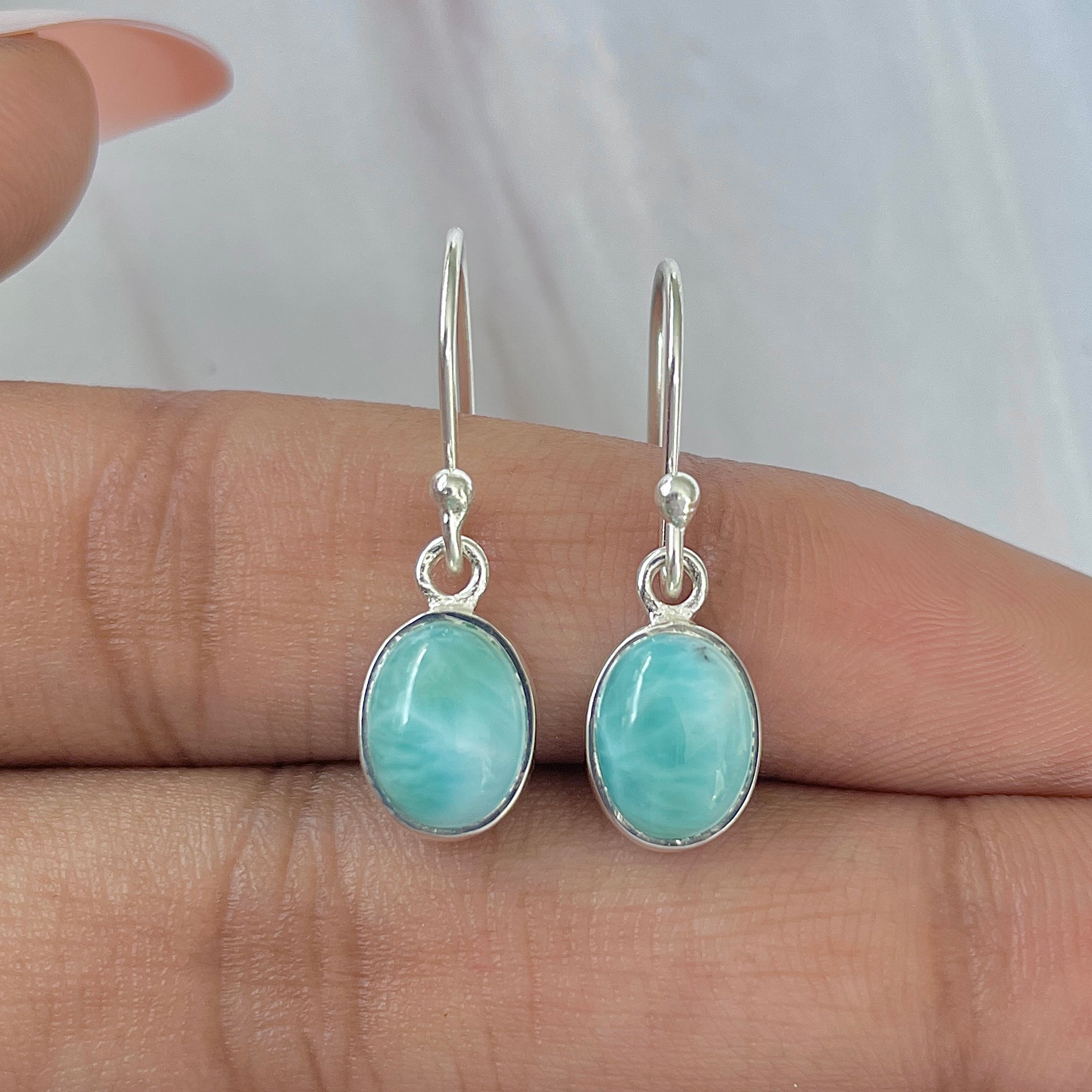 Larimar Earring-(LAR-E-1082.)