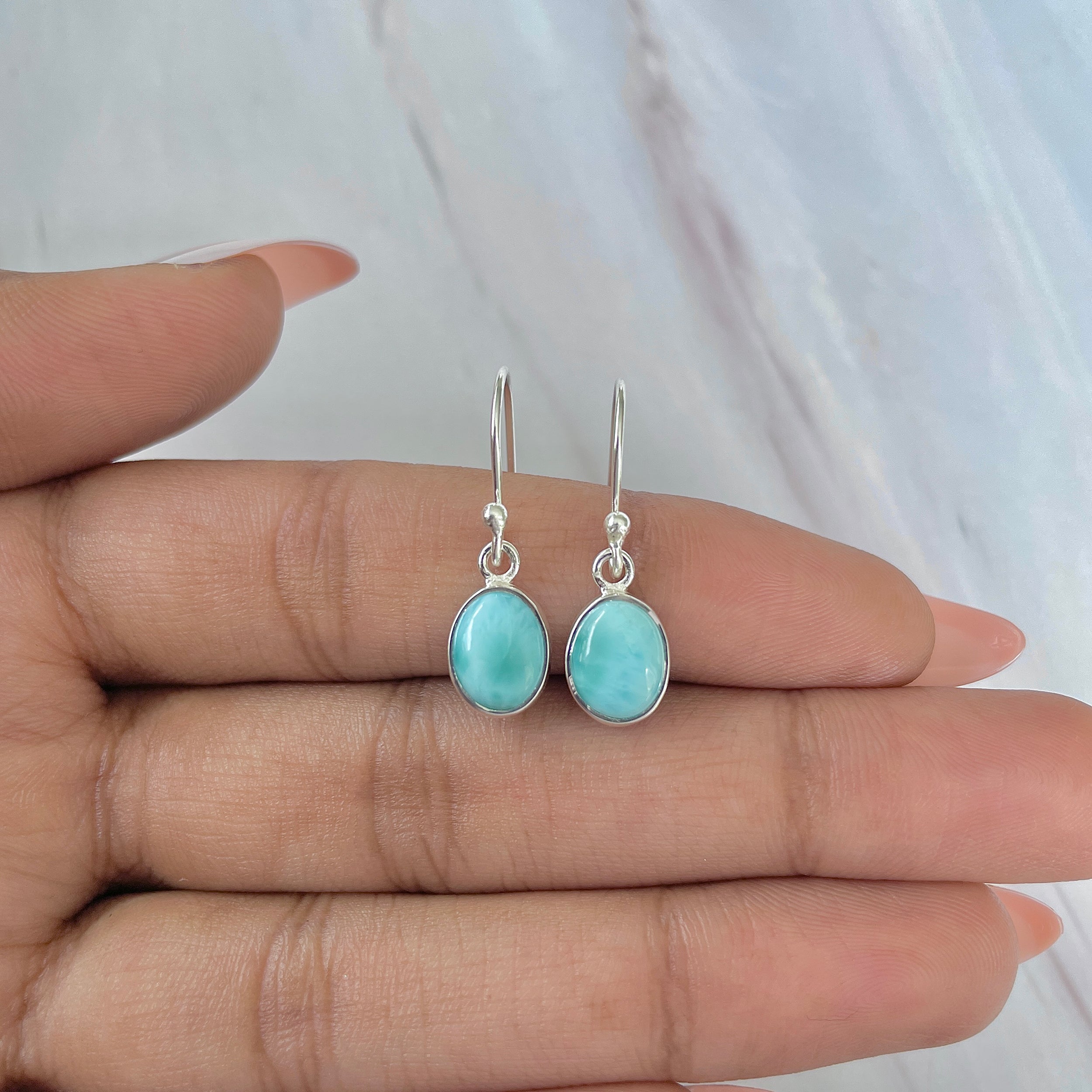 Larimar Earring-(LAR-E-1083.)