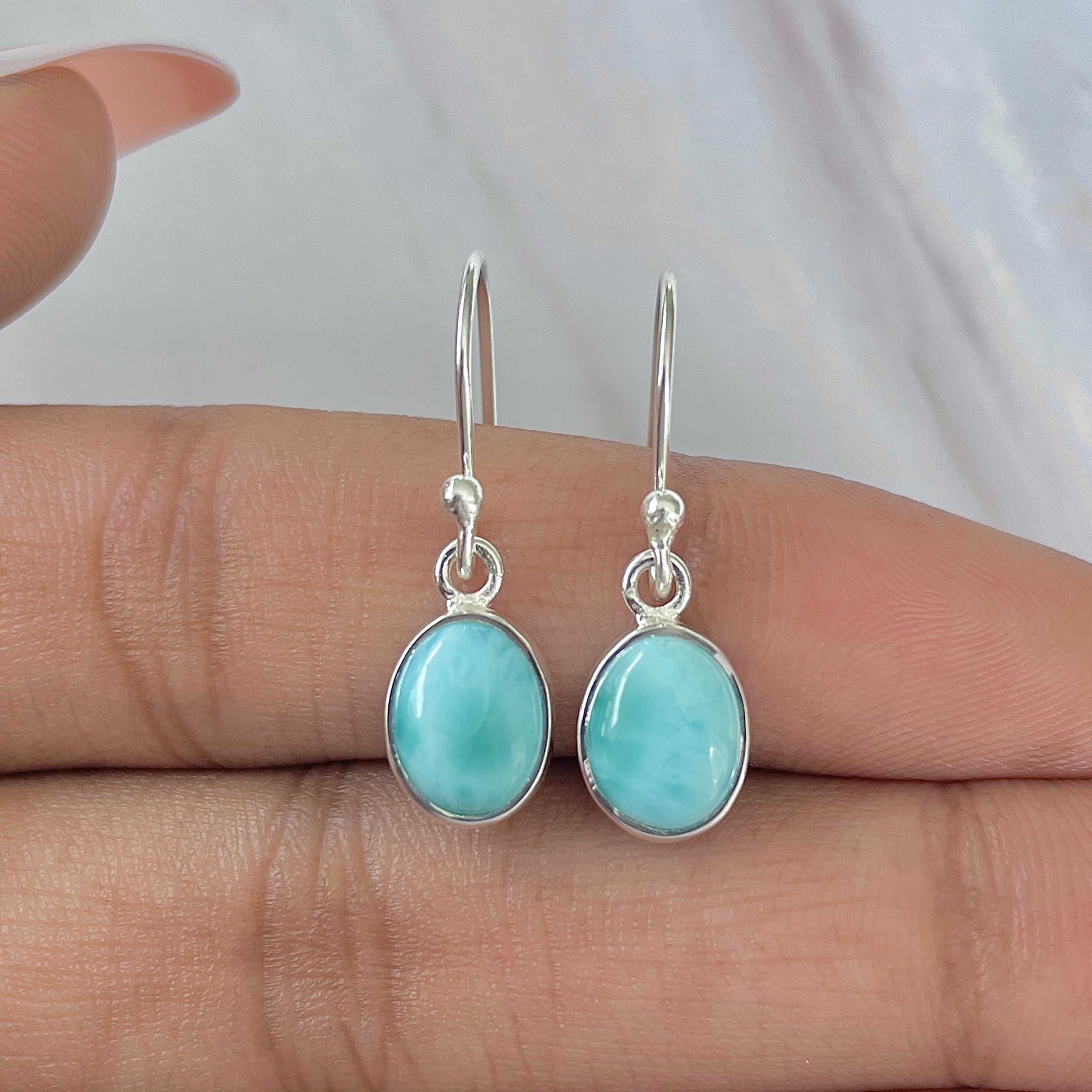 Larimar Earring-(LAR-E-1083.)