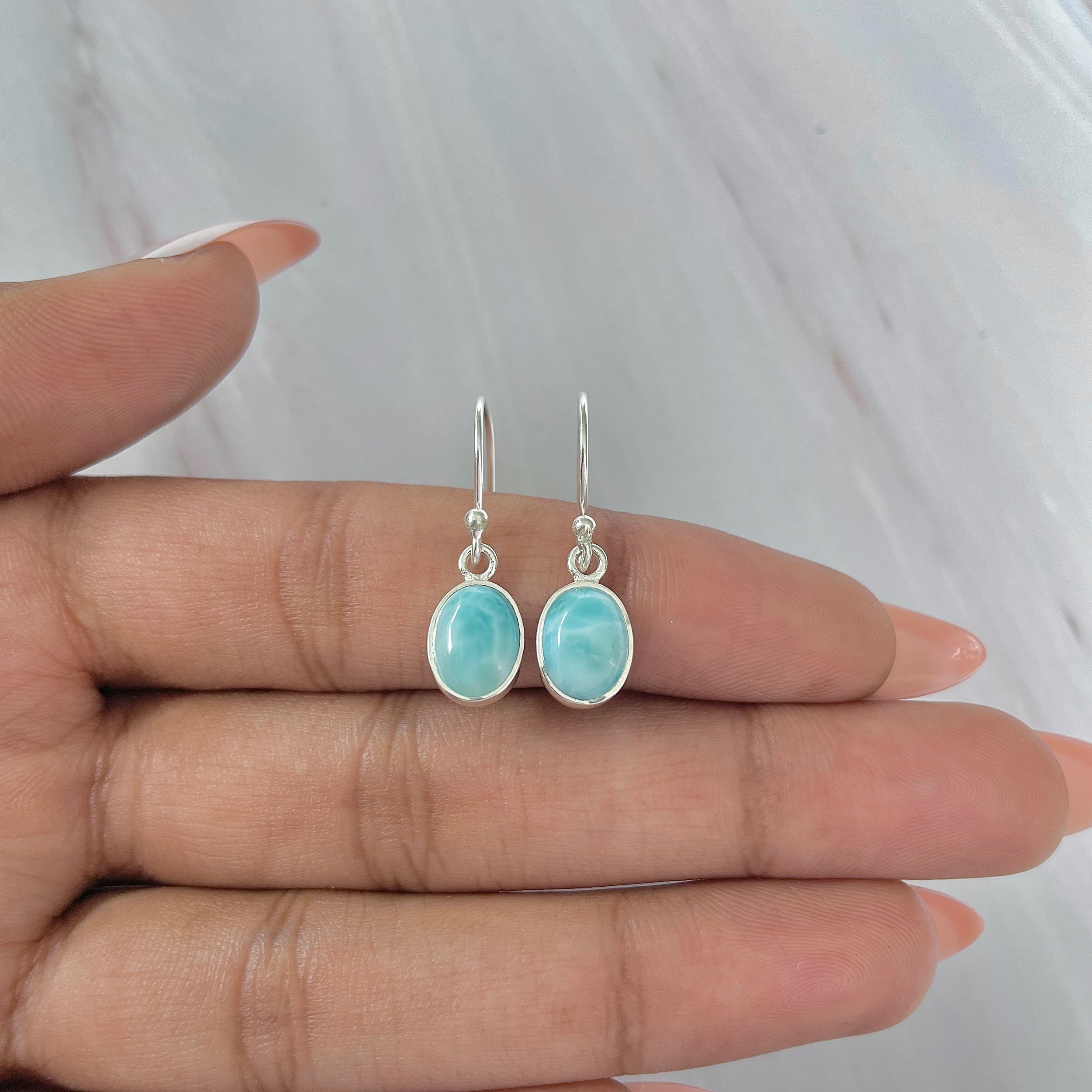 Larimar Earring-(LAR-E-1084.)