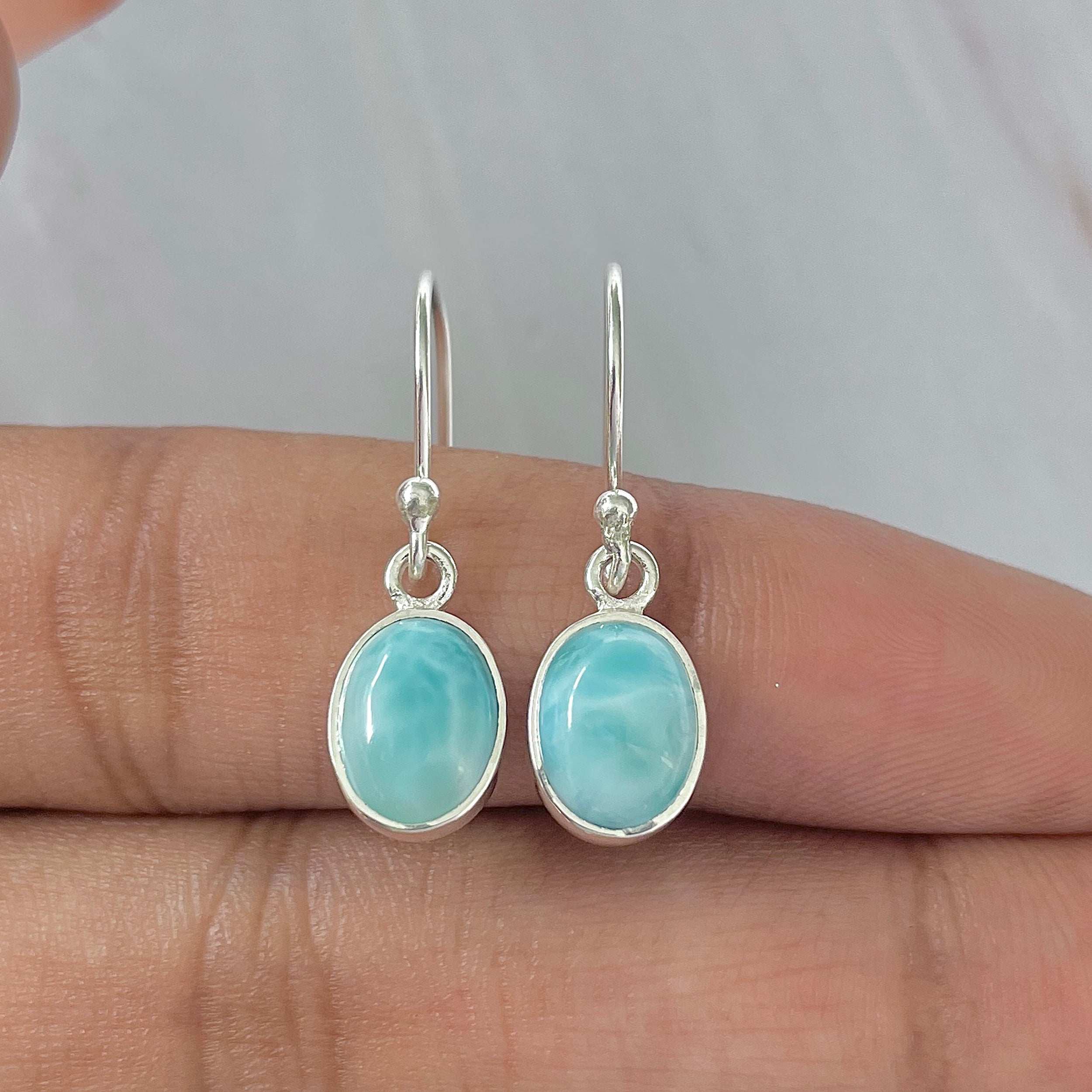 Larimar Earring-(LAR-E-1084.)