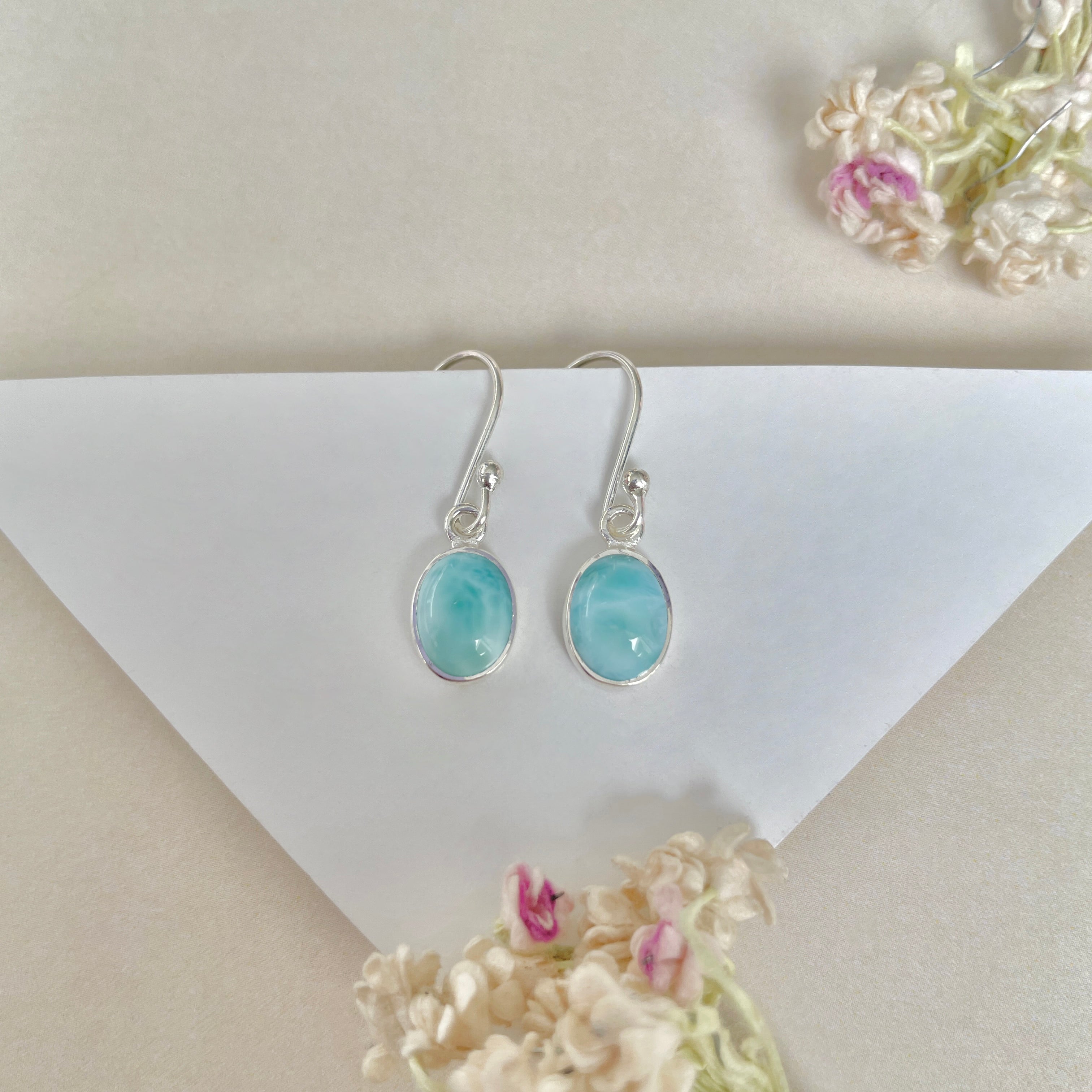 Larimar Earring-(LAR-E-1084.)