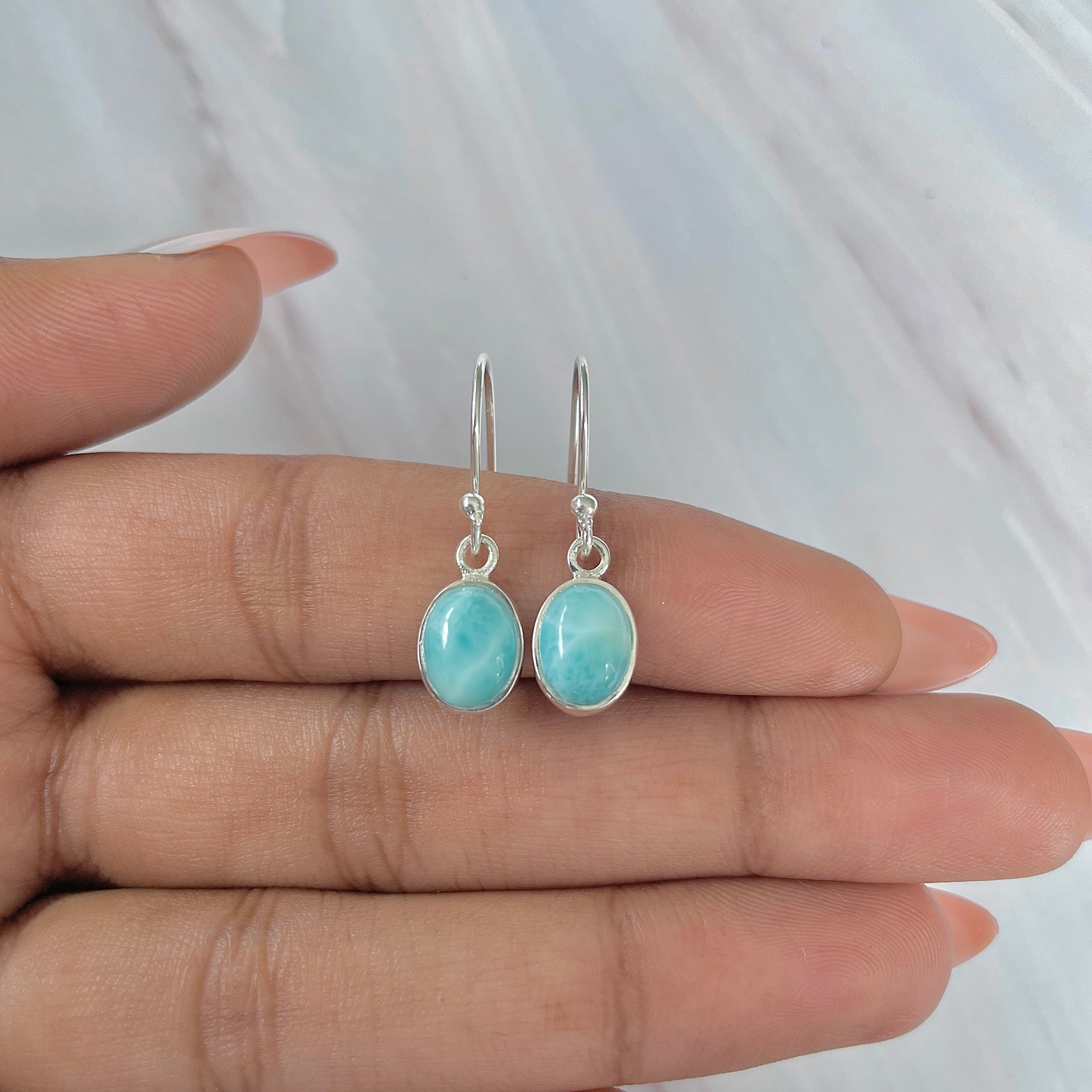 Larimar Earring-(LAR-E-1085.)