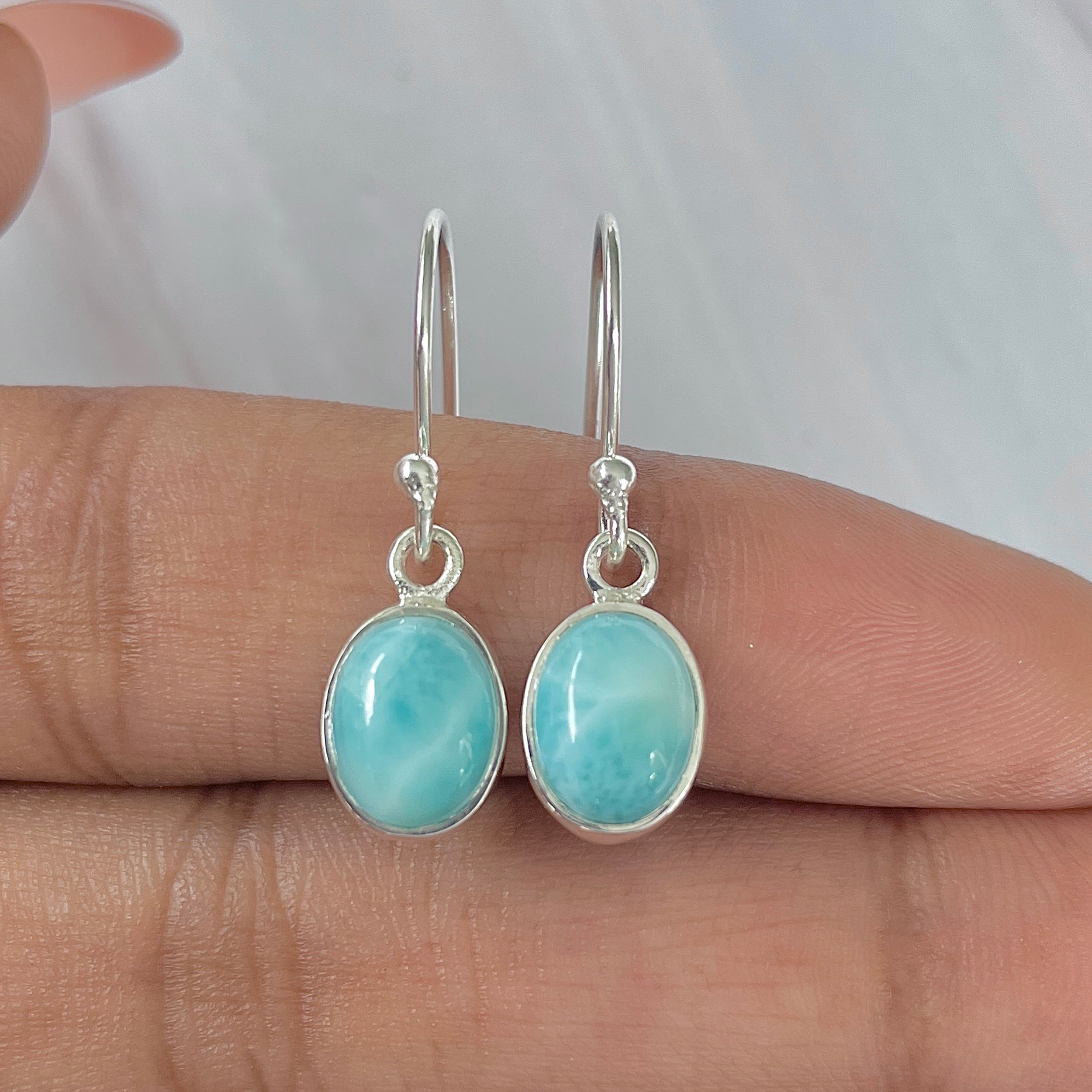 Larimar Earring-(LAR-E-1085.)