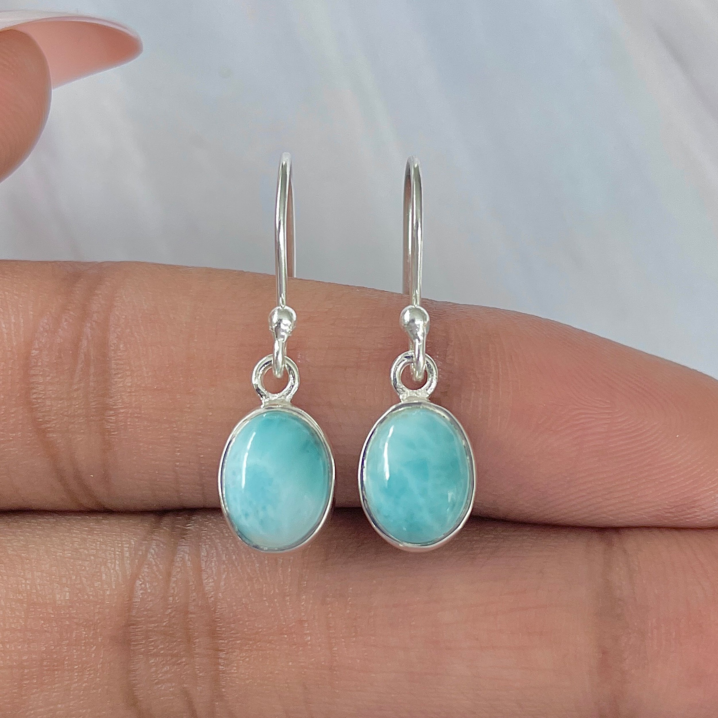 Larimar Earring-(LAR-E-1086.)