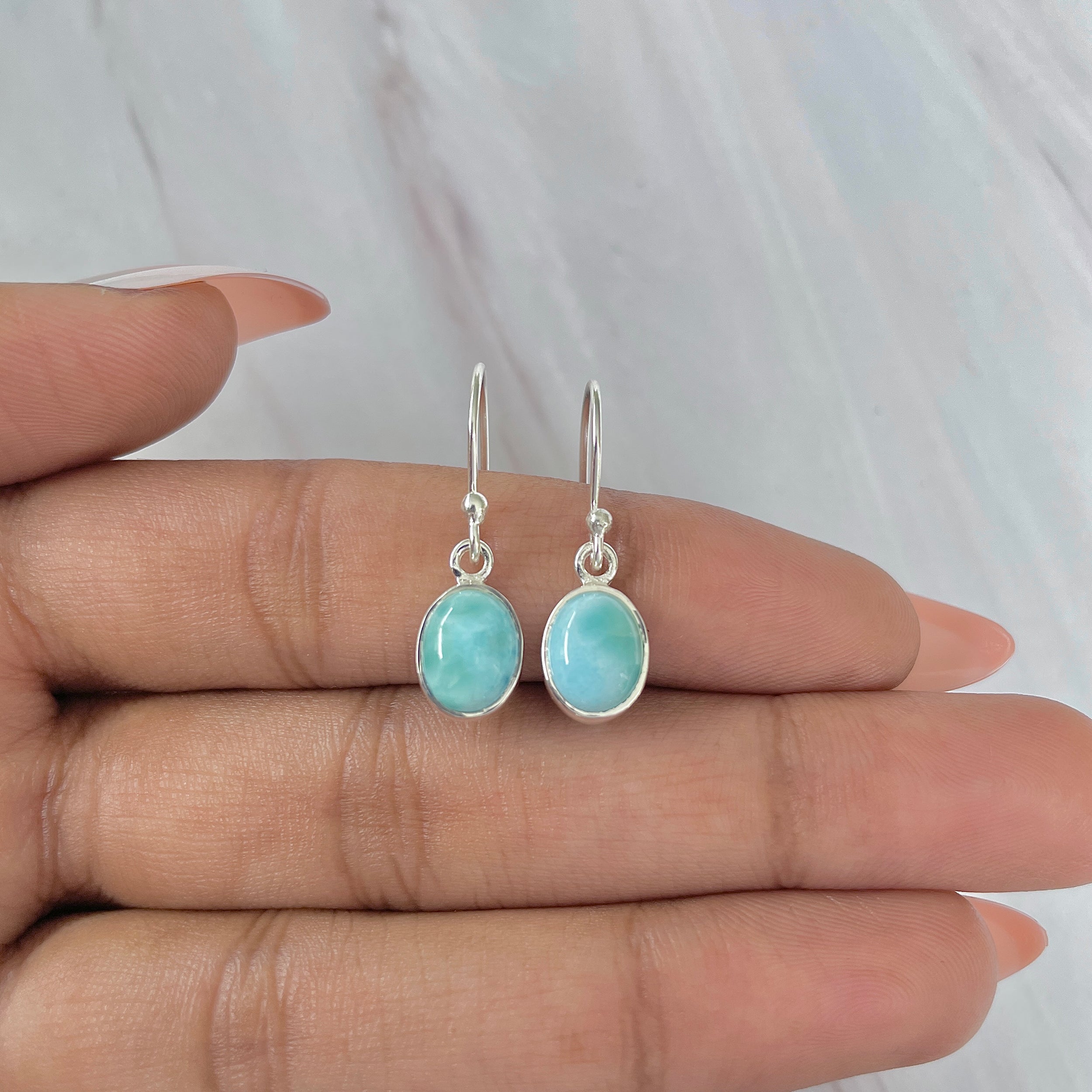 Larimar Earring-(LAR-E-1087.)
