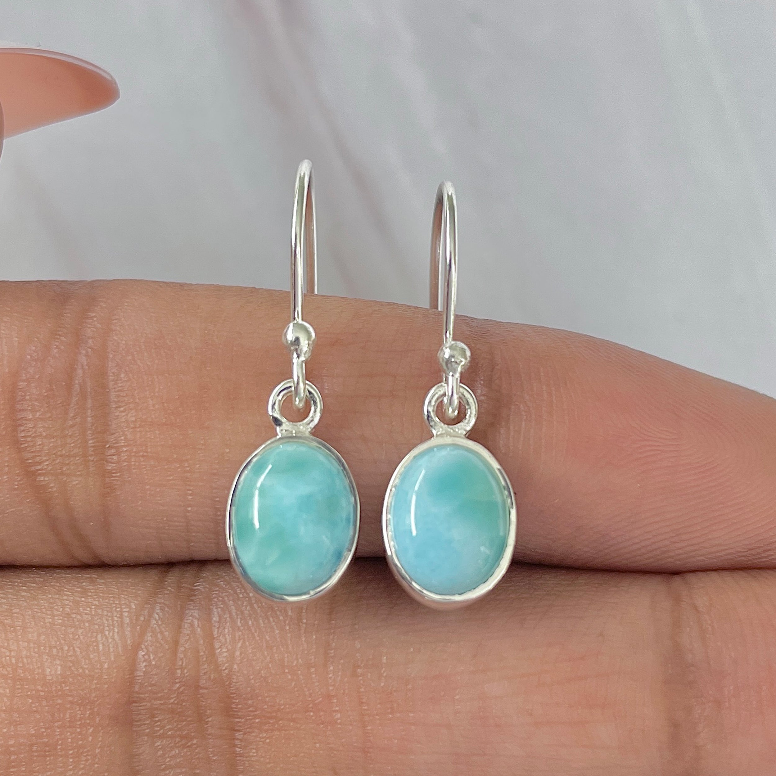 Larimar Earring-(LAR-E-1087.)