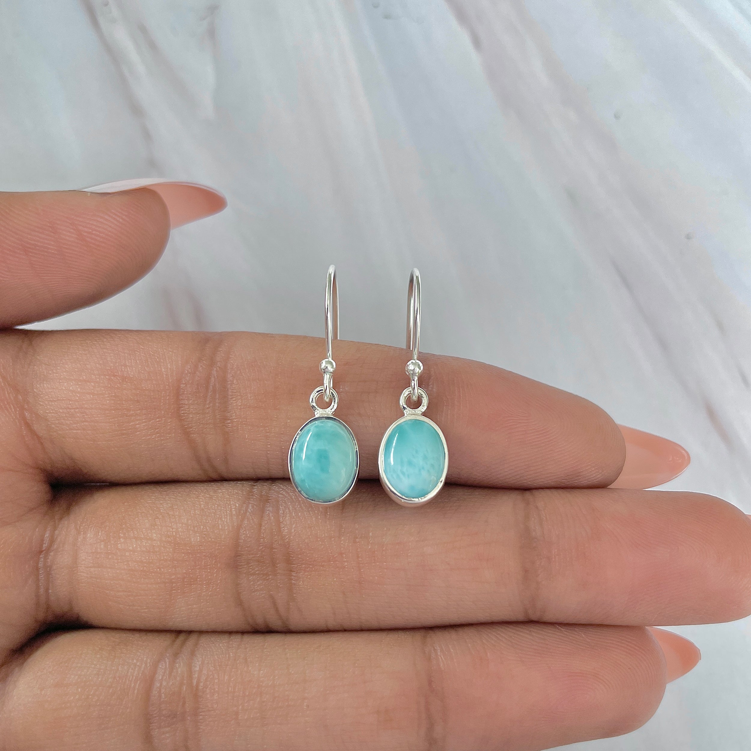Larimar Earring-(LAR-E-1088.)
