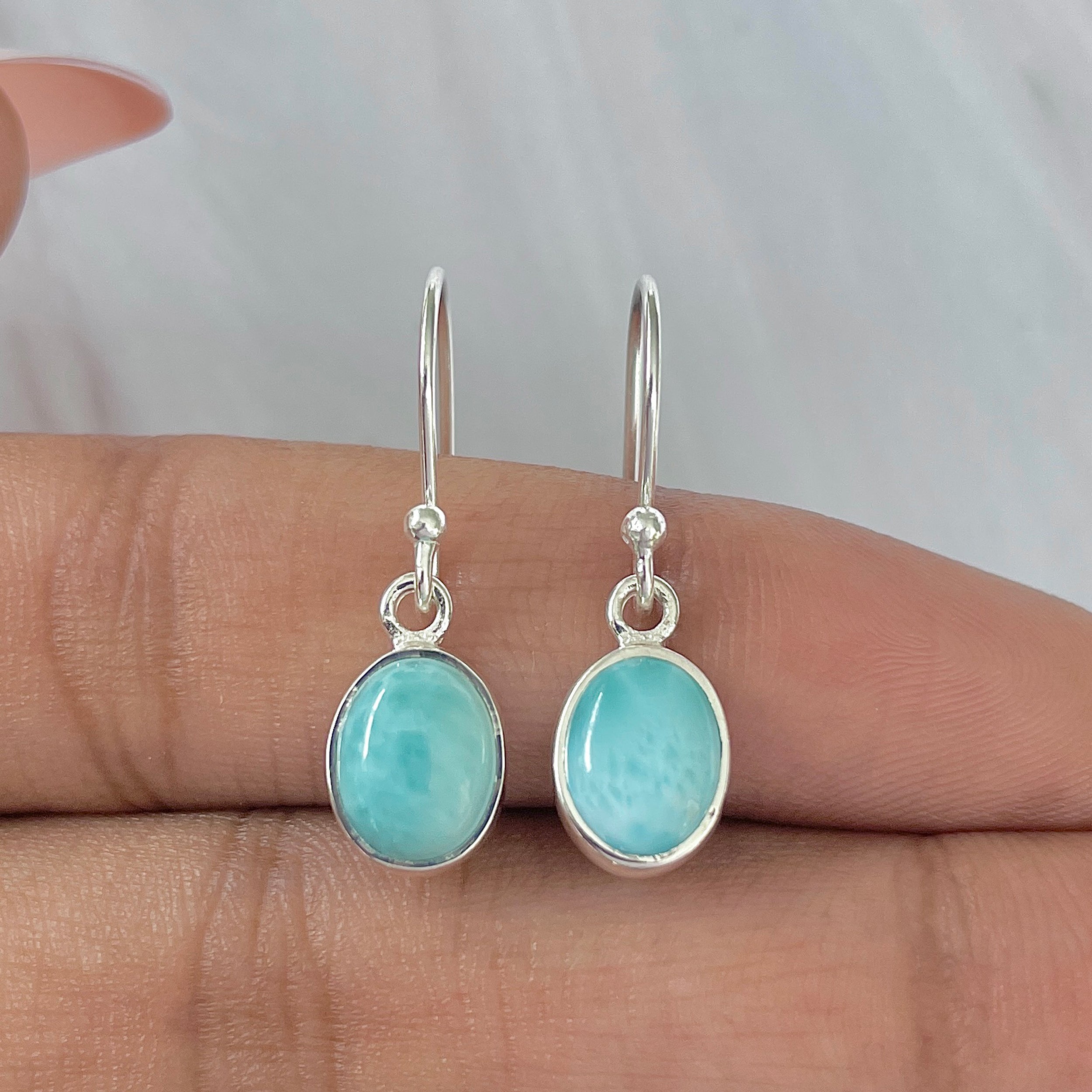 Larimar Earring-(LAR-E-1088.)