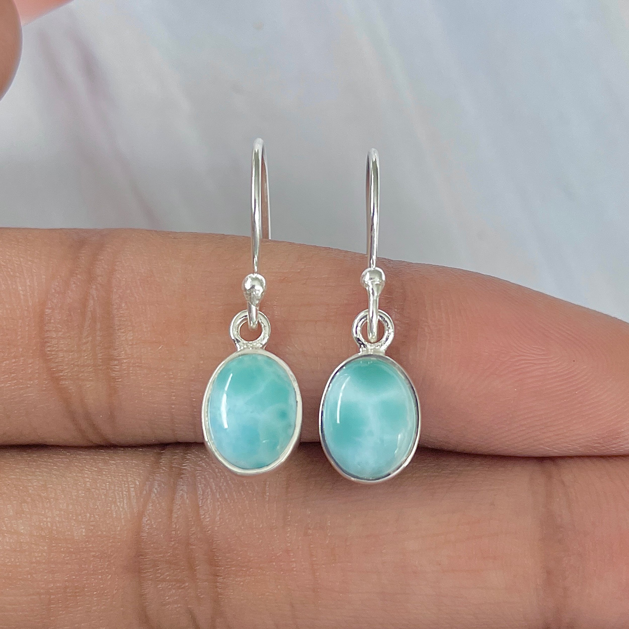 Larimar Earring-(LAR-E-1089.)