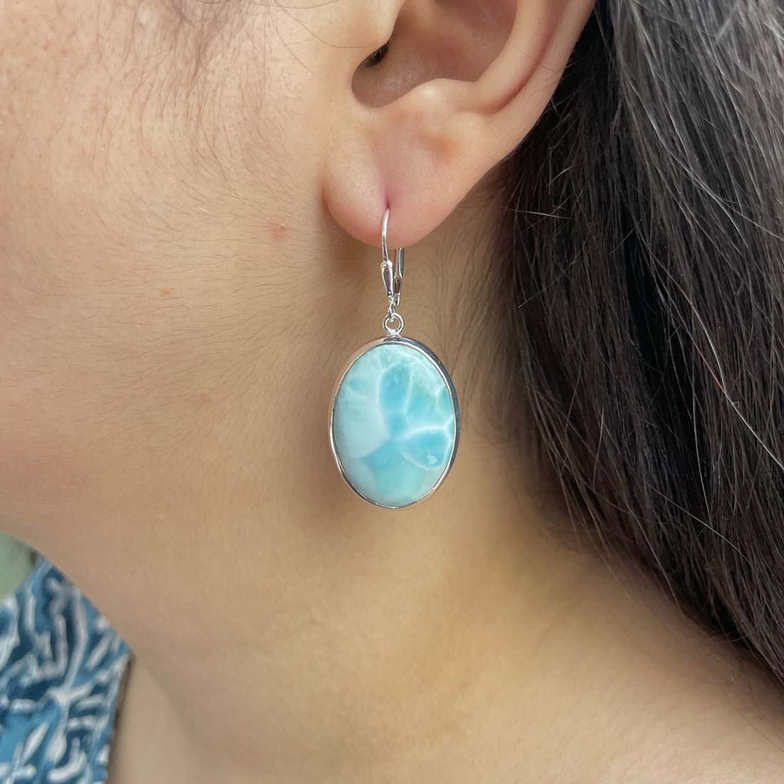 Larimar Earring-(LAR-E-109.)
