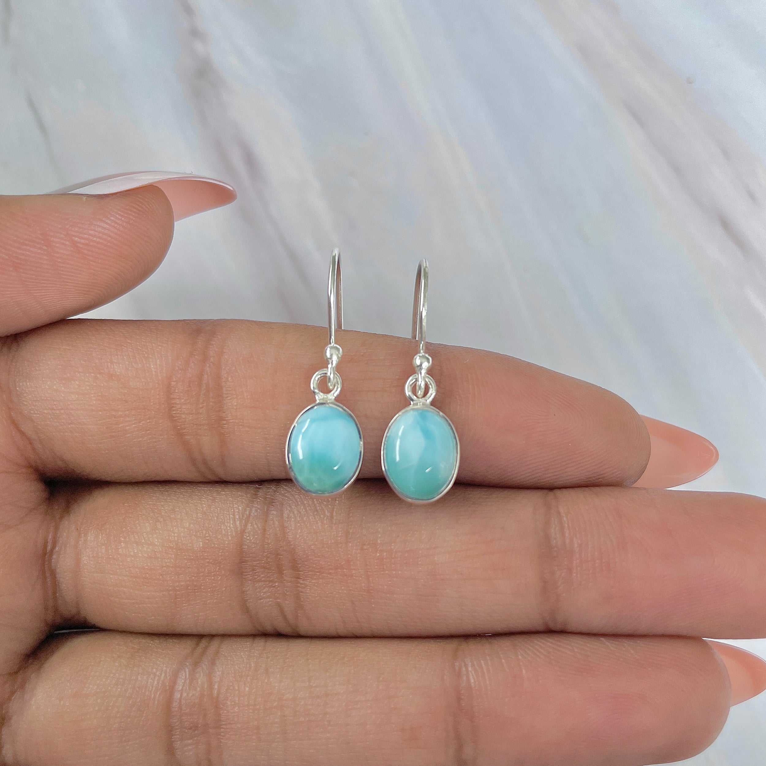Larimar Earring-(LAR-E-1090.)