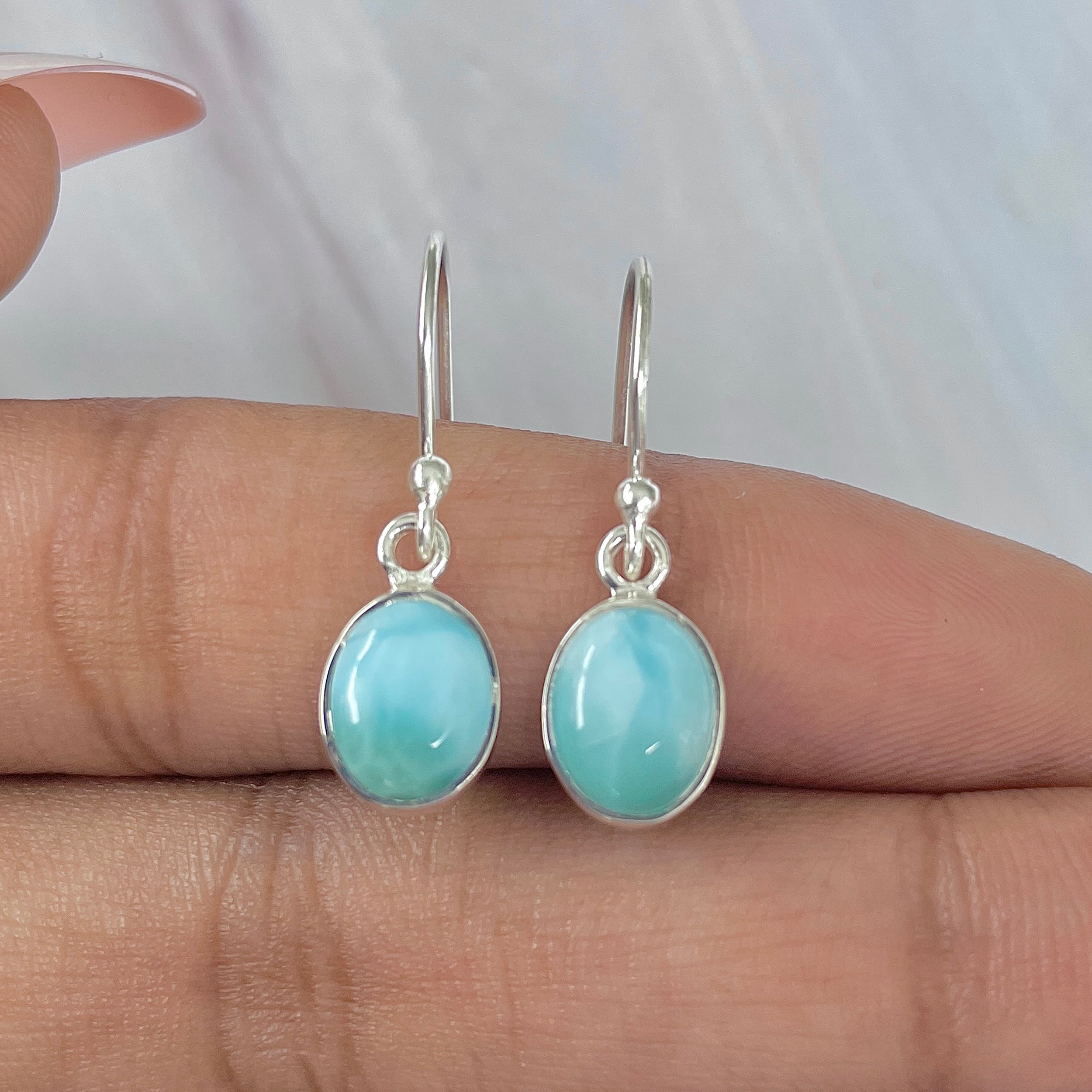 Larimar Earring-(LAR-E-1090.)