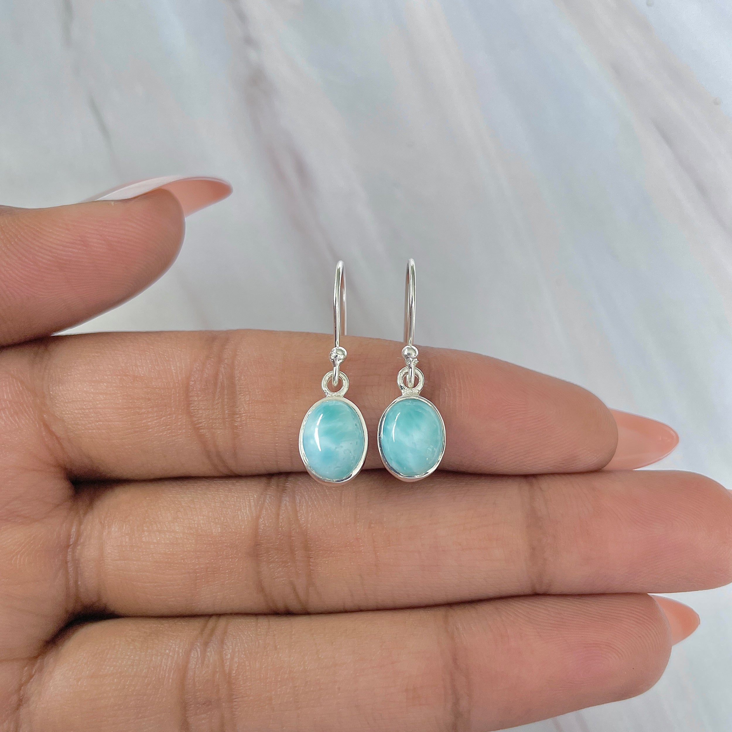 Larimar Earring-(LAR-E-1091.)