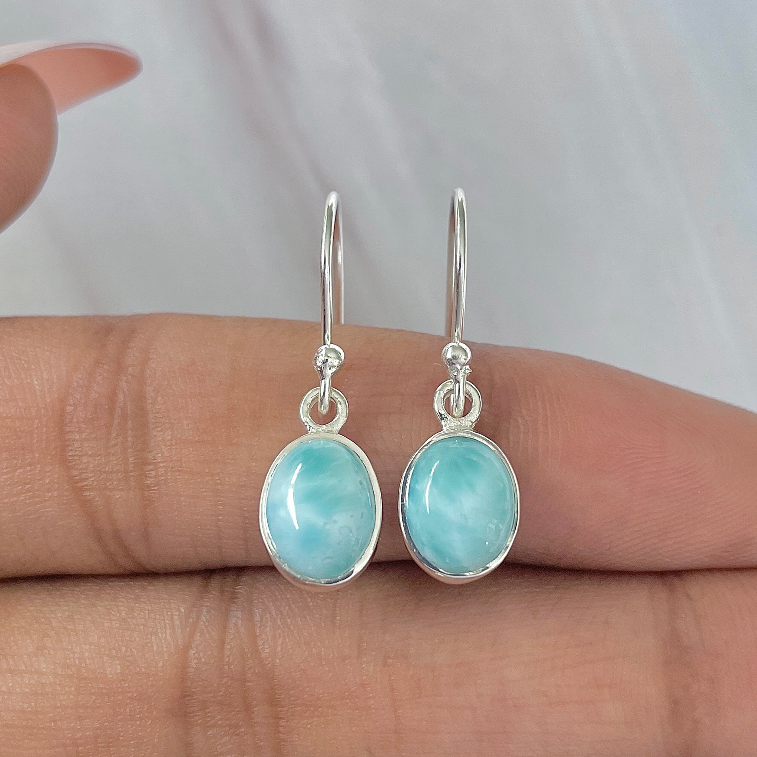 Larimar Earring-(LAR-E-1091.)