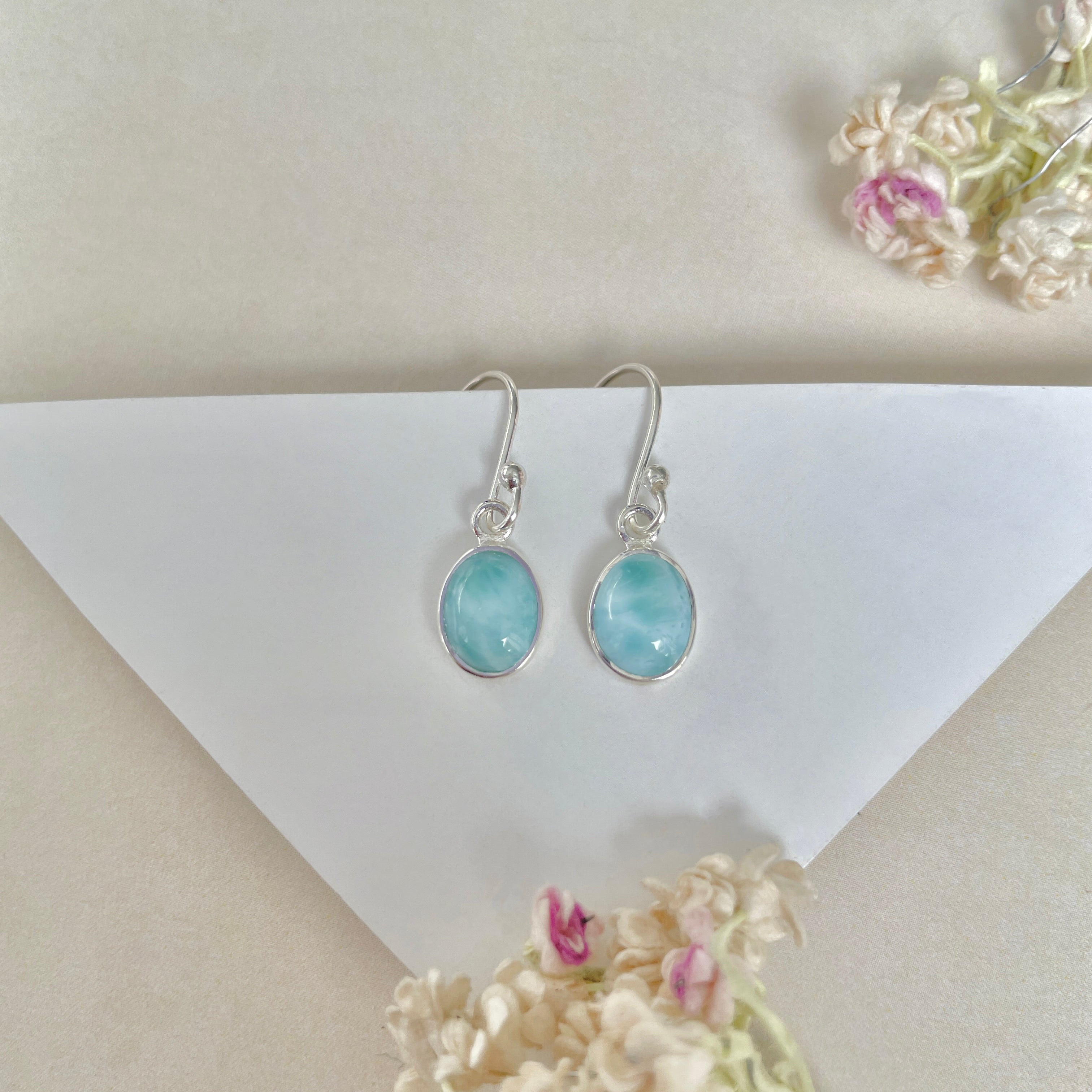 Larimar Earring-(LAR-E-1091.)