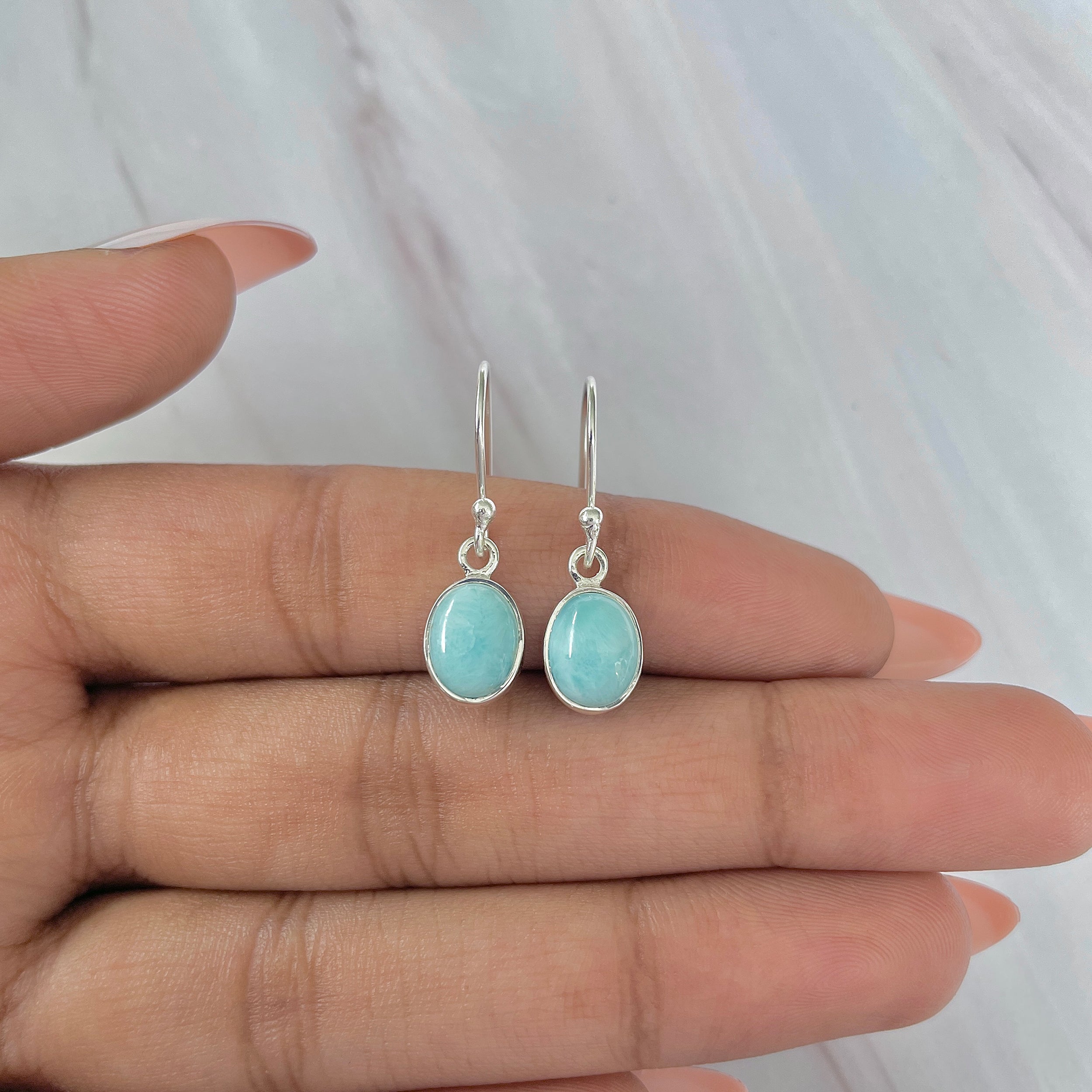 Larimar Earring-(LAR-E-1092.)