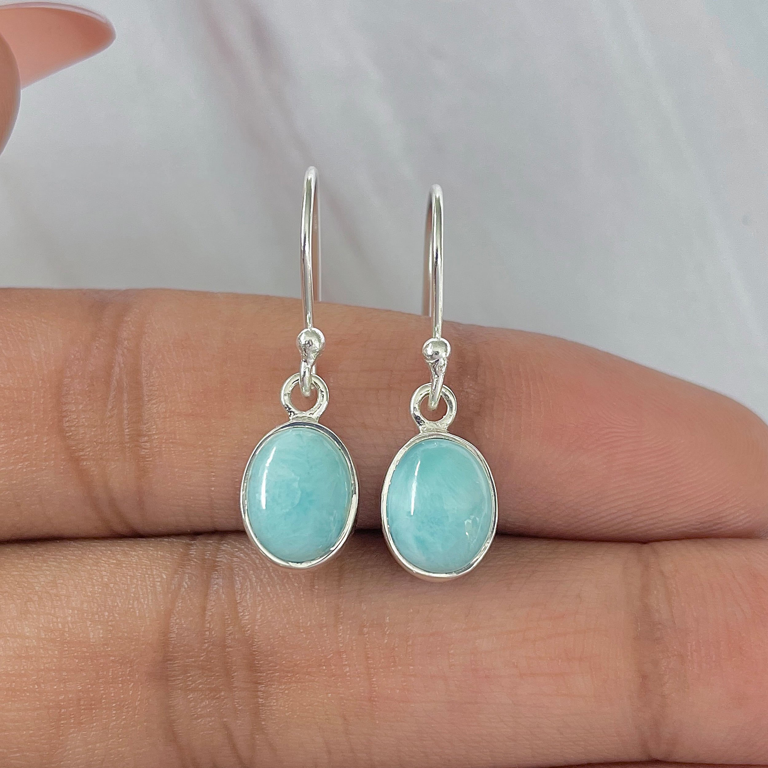 Larimar Earring-(LAR-E-1092.)