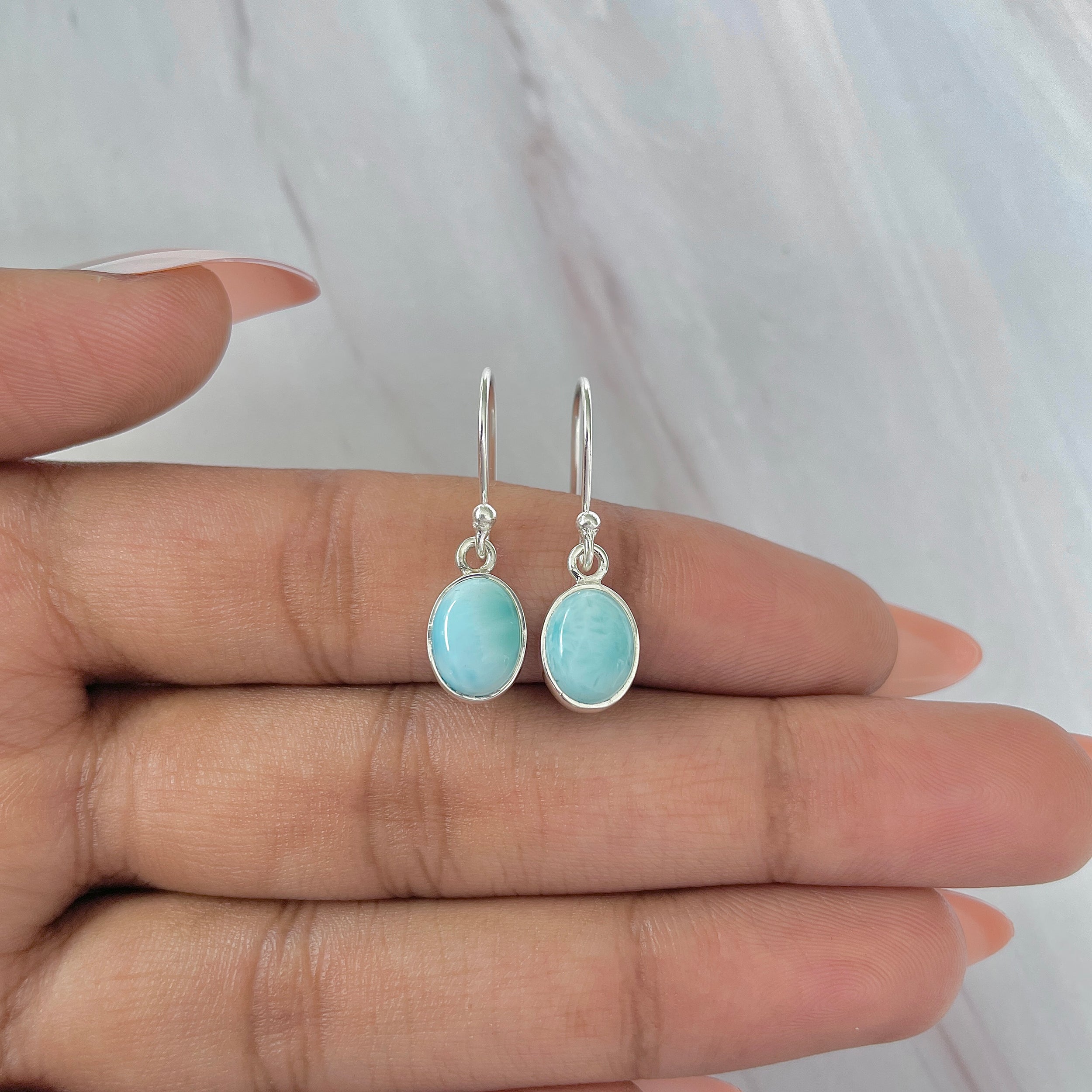 Larimar Earring-(LAR-E-1093.)