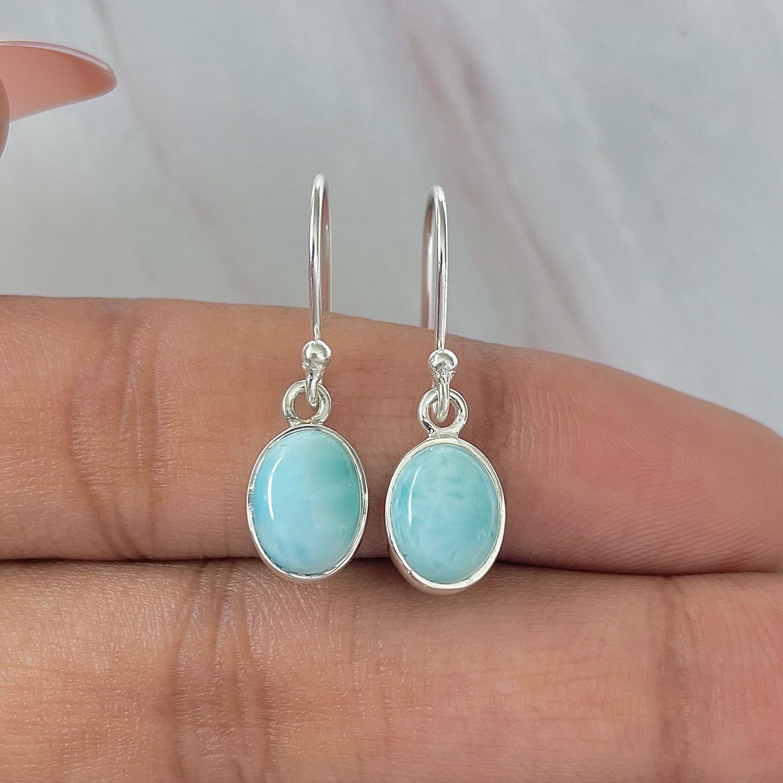 Larimar Earring-(LAR-E-1093.)
