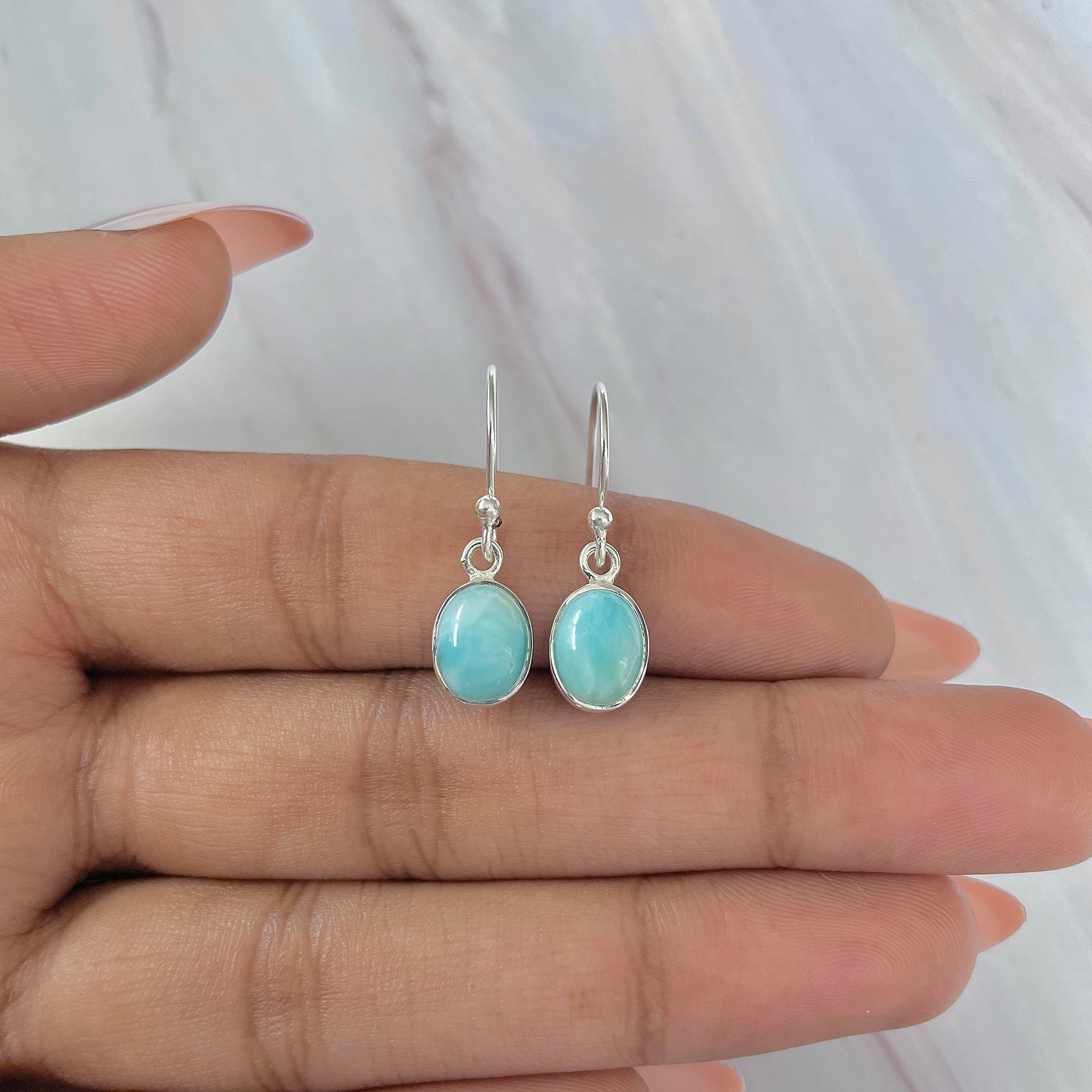 Larimar Earring-(LAR-E-1094.)